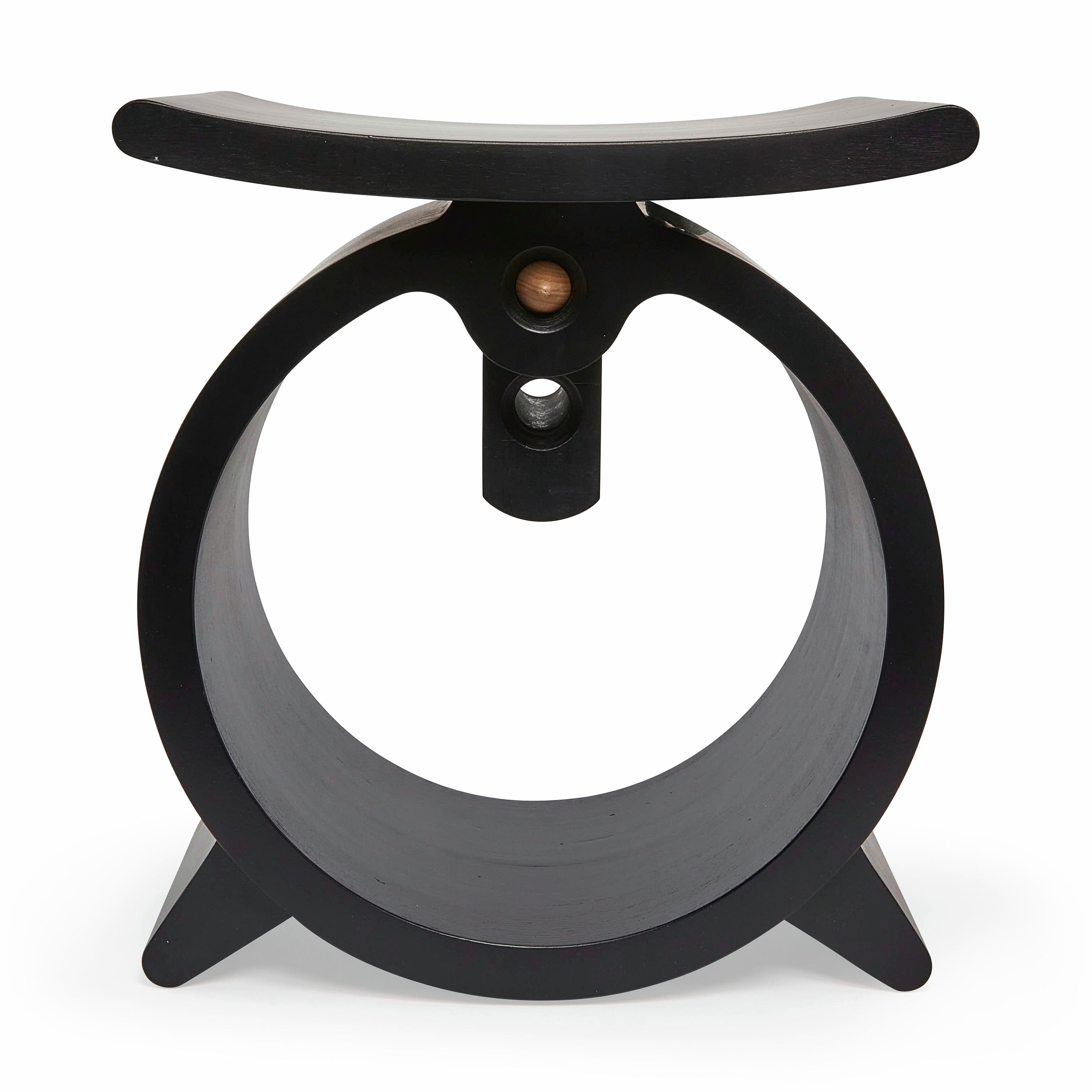 Modern Ashanti Stool - Handcrafted Adjustable Wooden Seat by Jomo Tariku