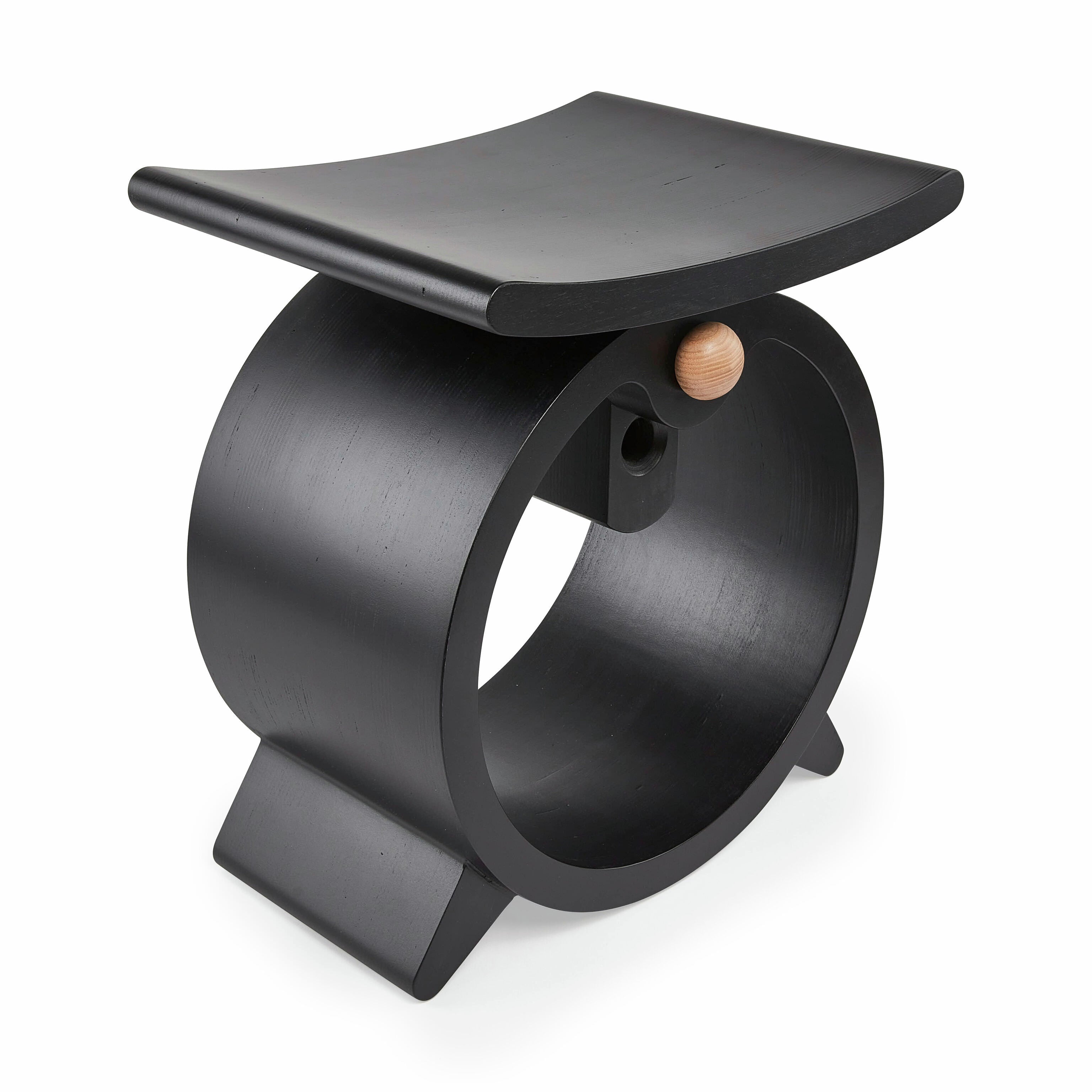 Modern Ashanti Stool - Handcrafted Adjustable Wooden Seat by Jomo Tariku