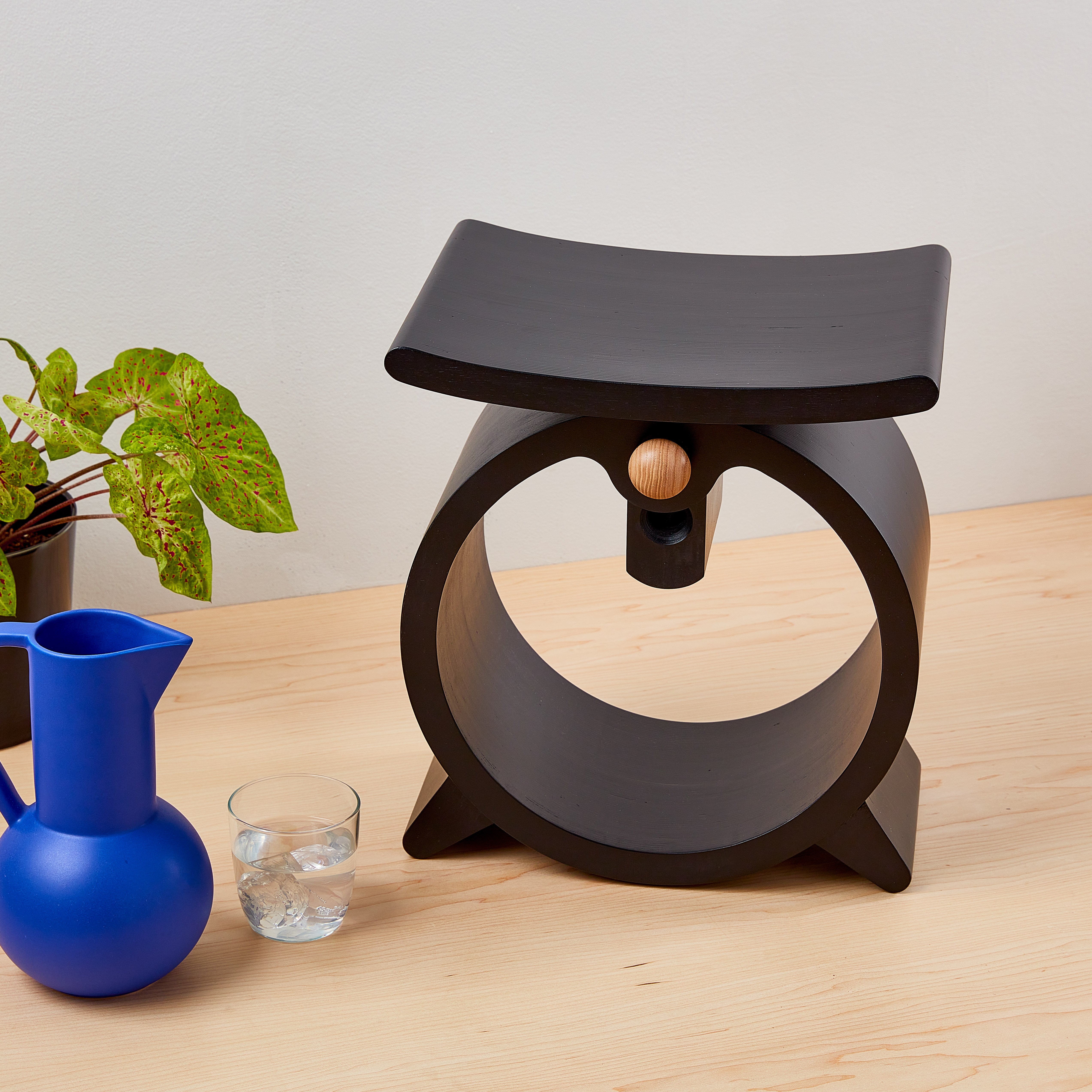 Modern Ashanti Stool - Handcrafted Adjustable Wooden Seat by Jomo Tariku