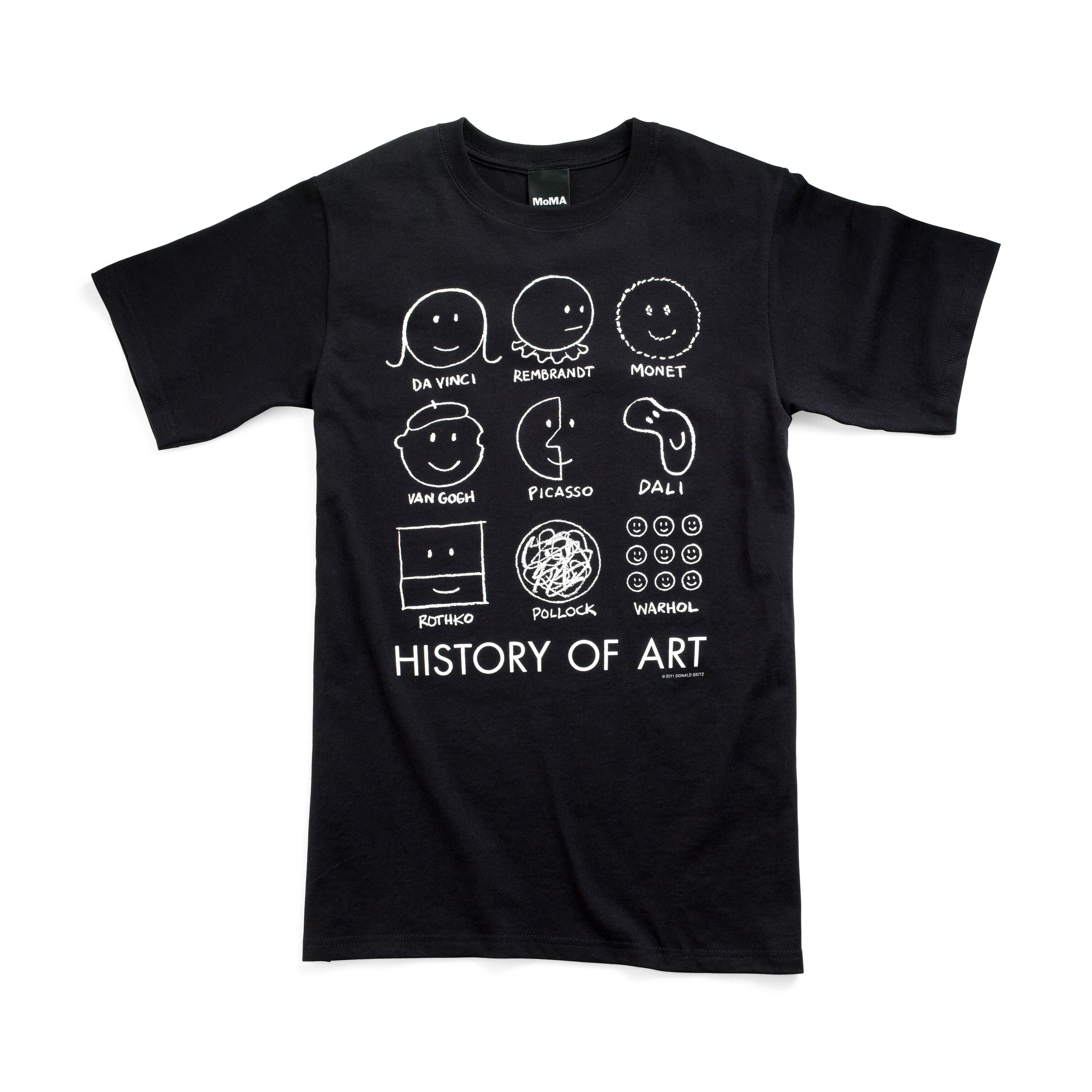 Art History T-Shirt with Famous Artist Smiley Designs – 100% Cotton