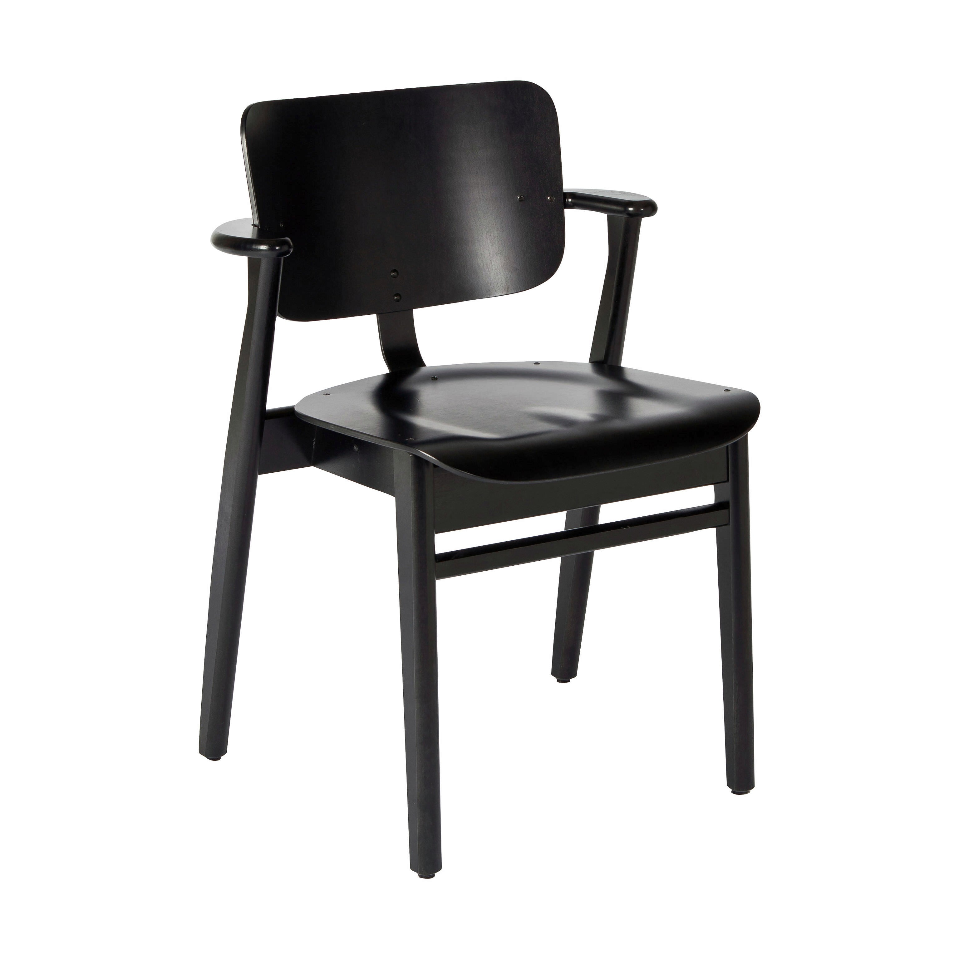 Artek Domus Stackable Wooden Chair - Black Oak & Birch