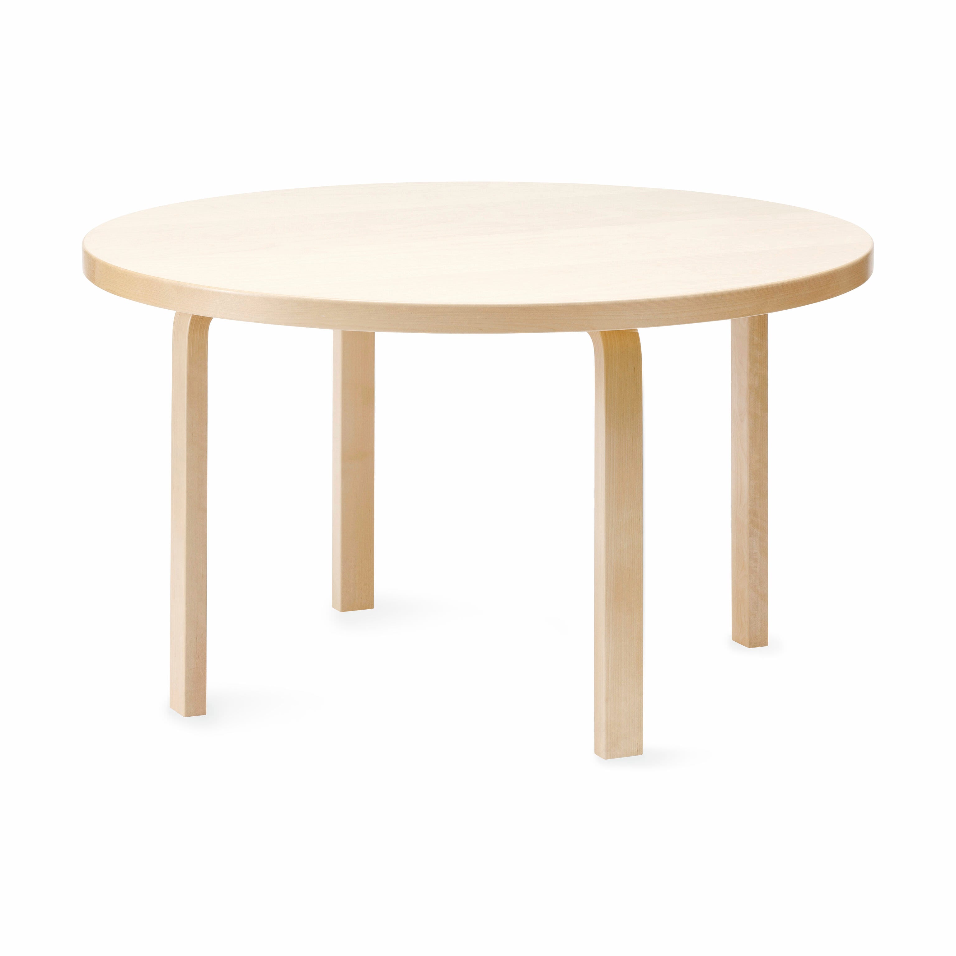 Artek Aalto Round Dining Table - Solid Birch Wood, 49.25"
