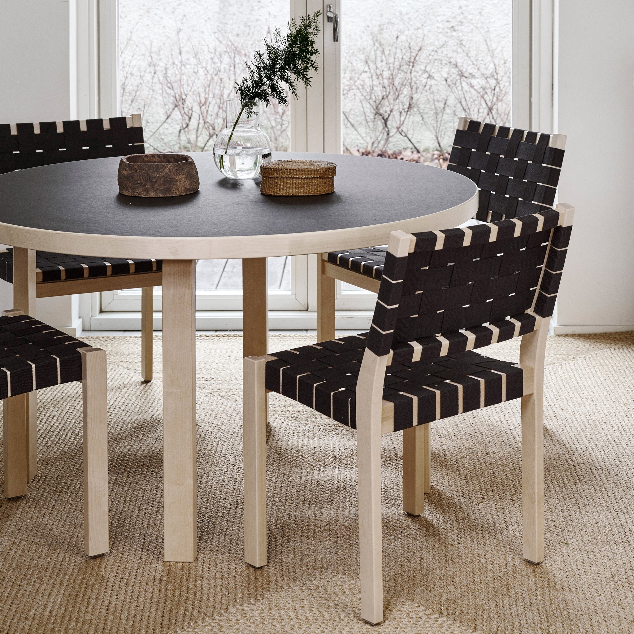 Artek Aalto Round Dining Table - Solid Birch Wood, 49.25"