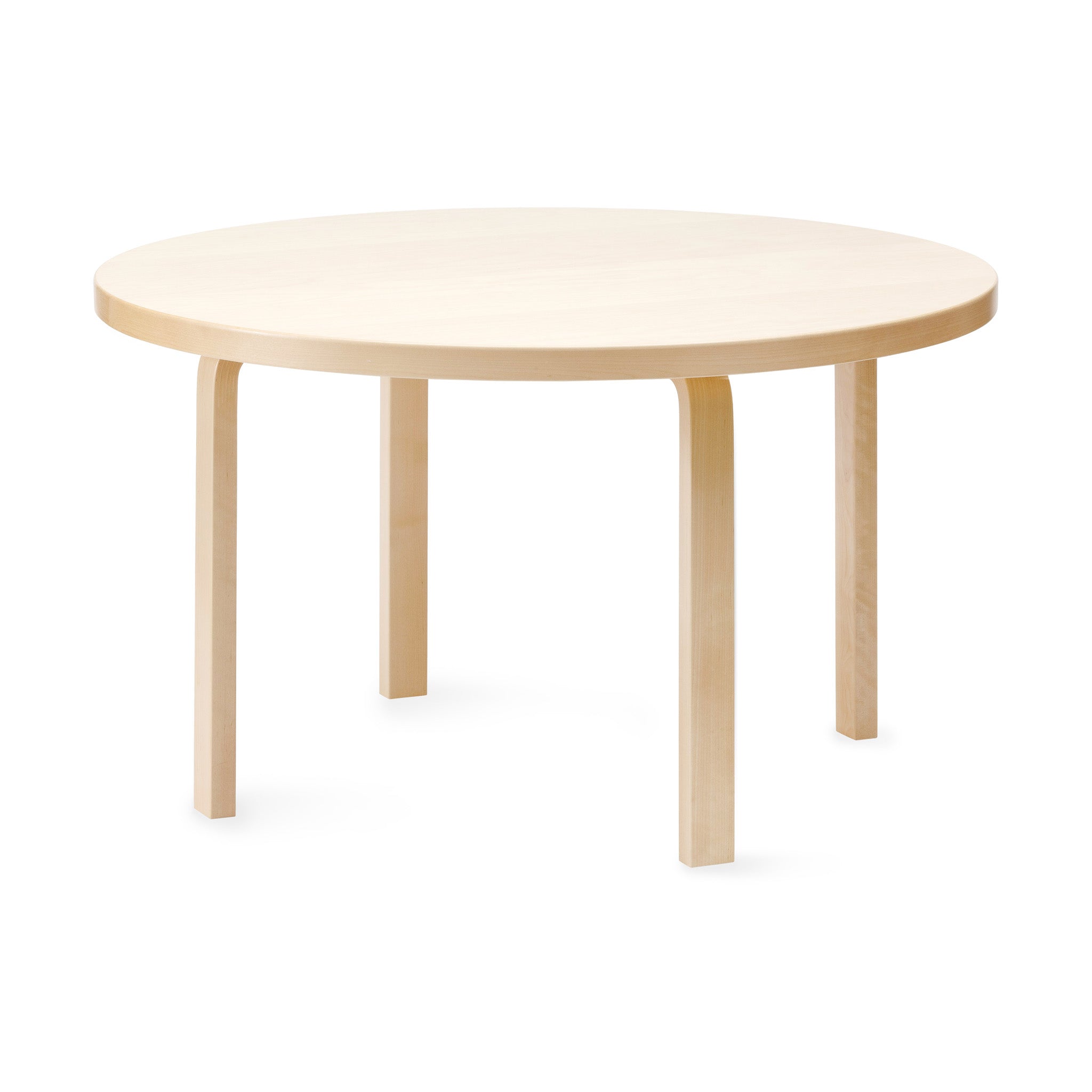 Artek Aalto Round Dining Table - Solid Birch Wood, 49.25"