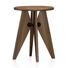 Vitra Solvay Oak Stool by Jean Prouvé - Modern Design Stool