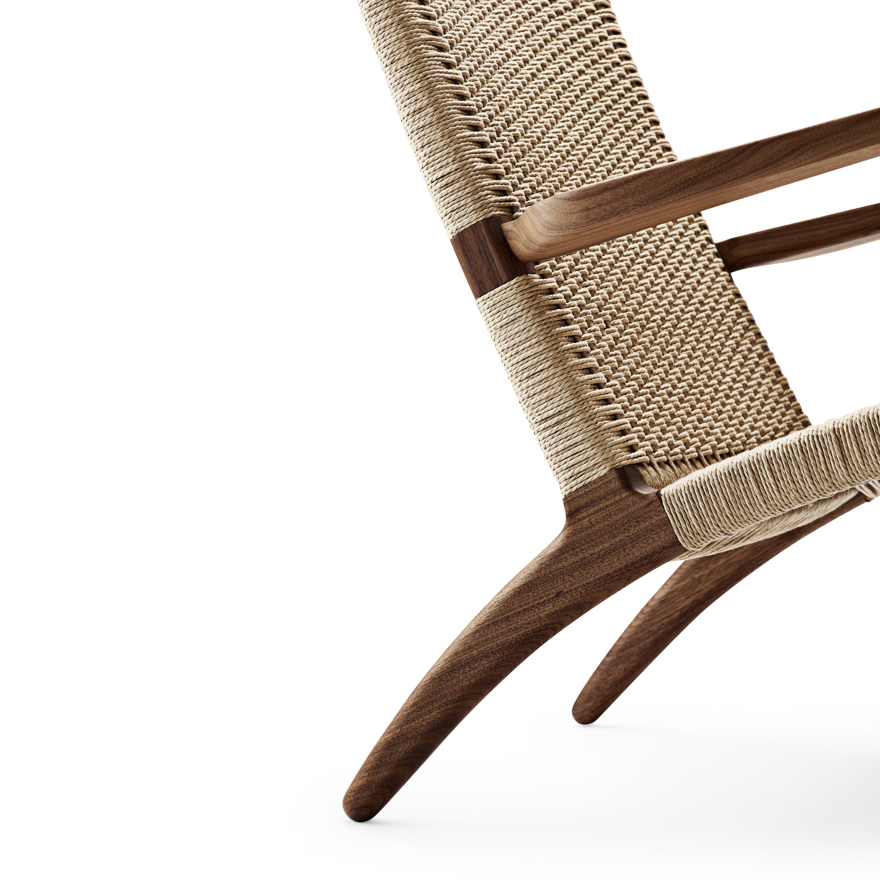 Hans Wegner CH25 Lounge Chair - Mid-Century Modern Oak Paper Cord
