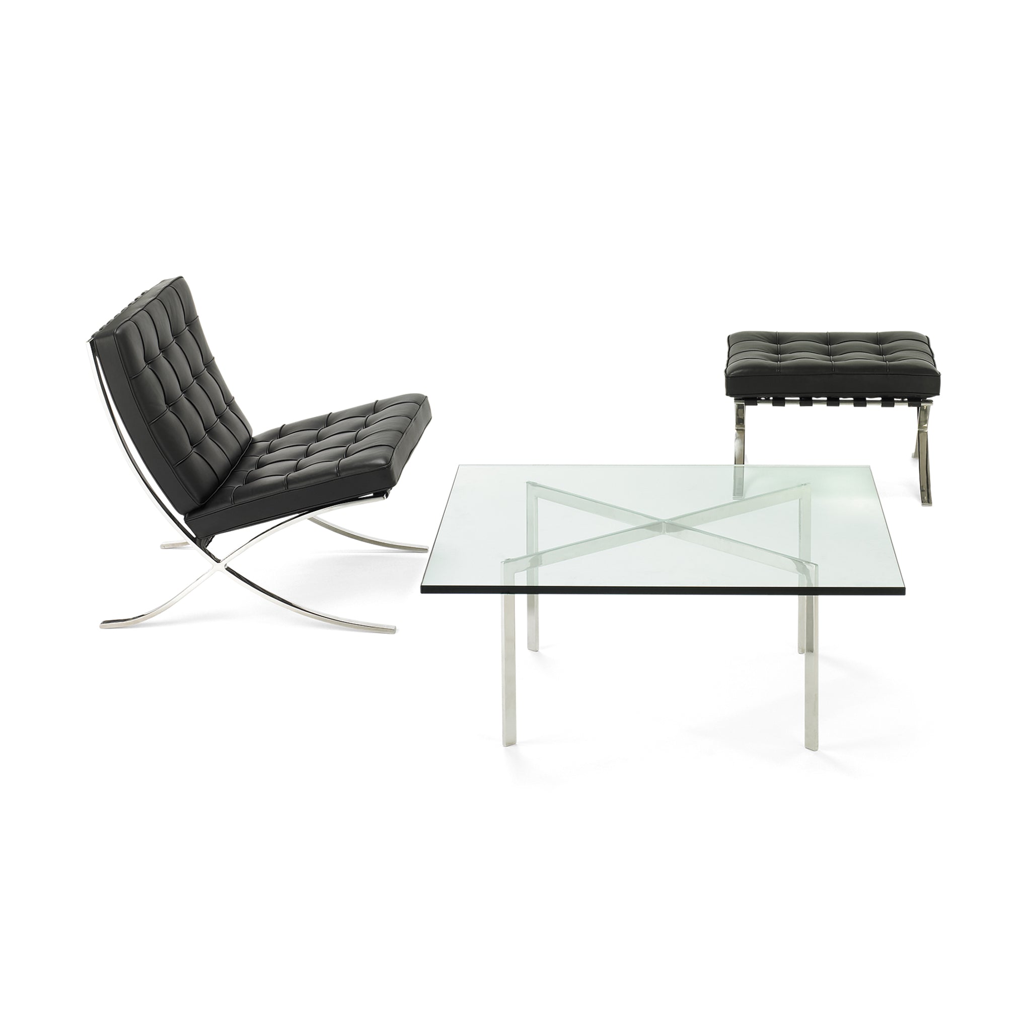 Knoll Barcelona Chair by Mies van der Rohe - Modernist Leather Design