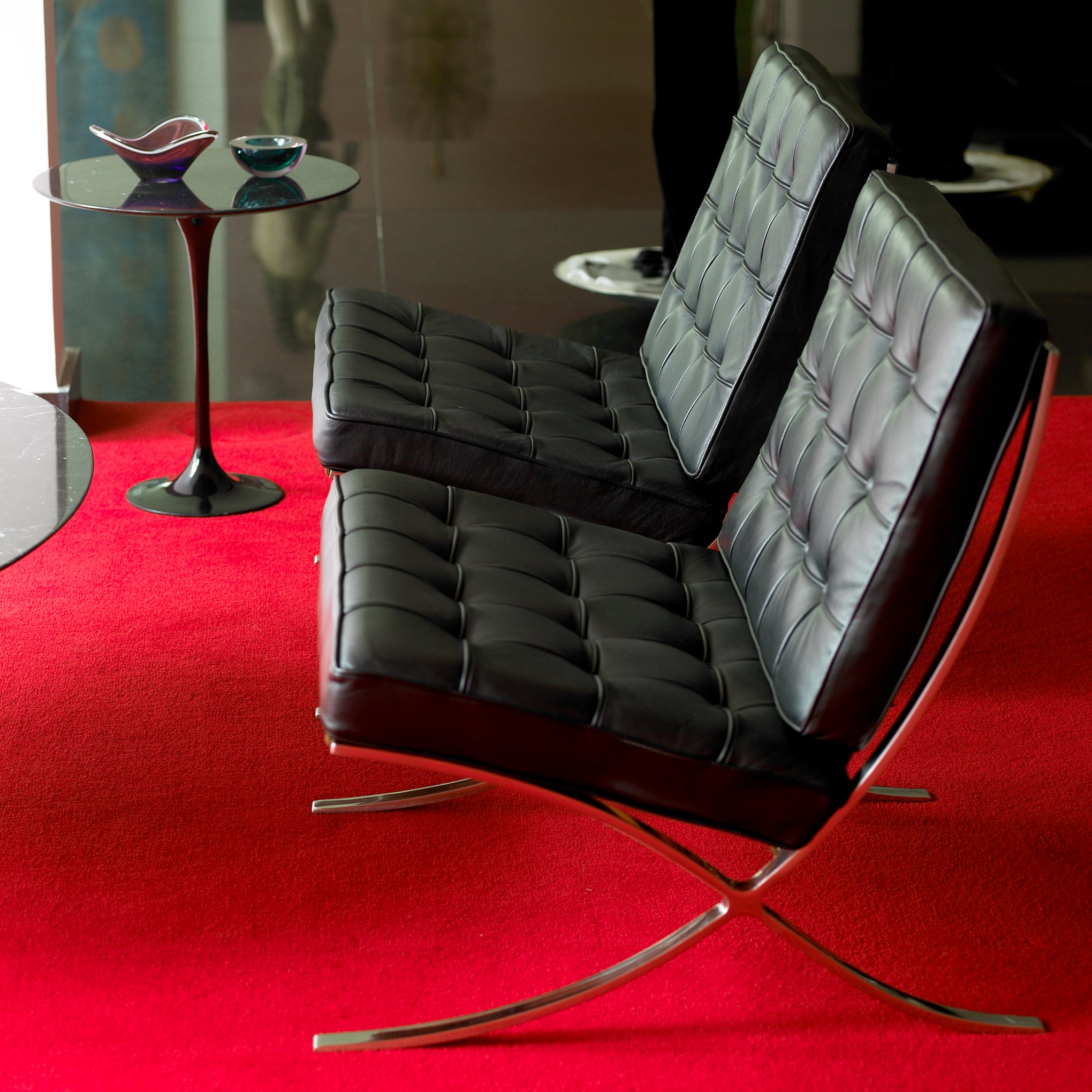 Knoll Barcelona Chair by Mies van der Rohe - Modernist Leather Design