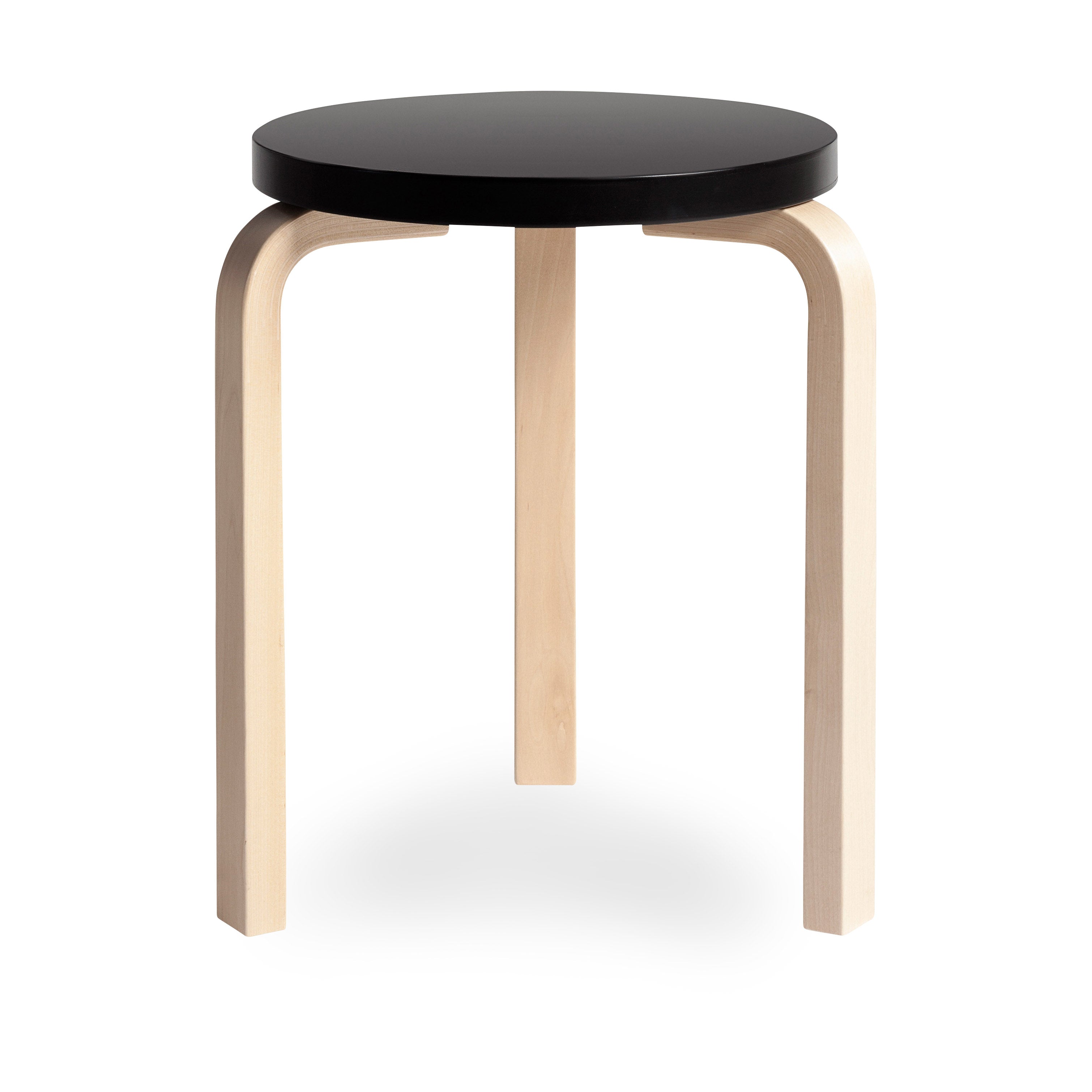 Artek Aalto Stacking Stool 60 - Black Birch Design Classic