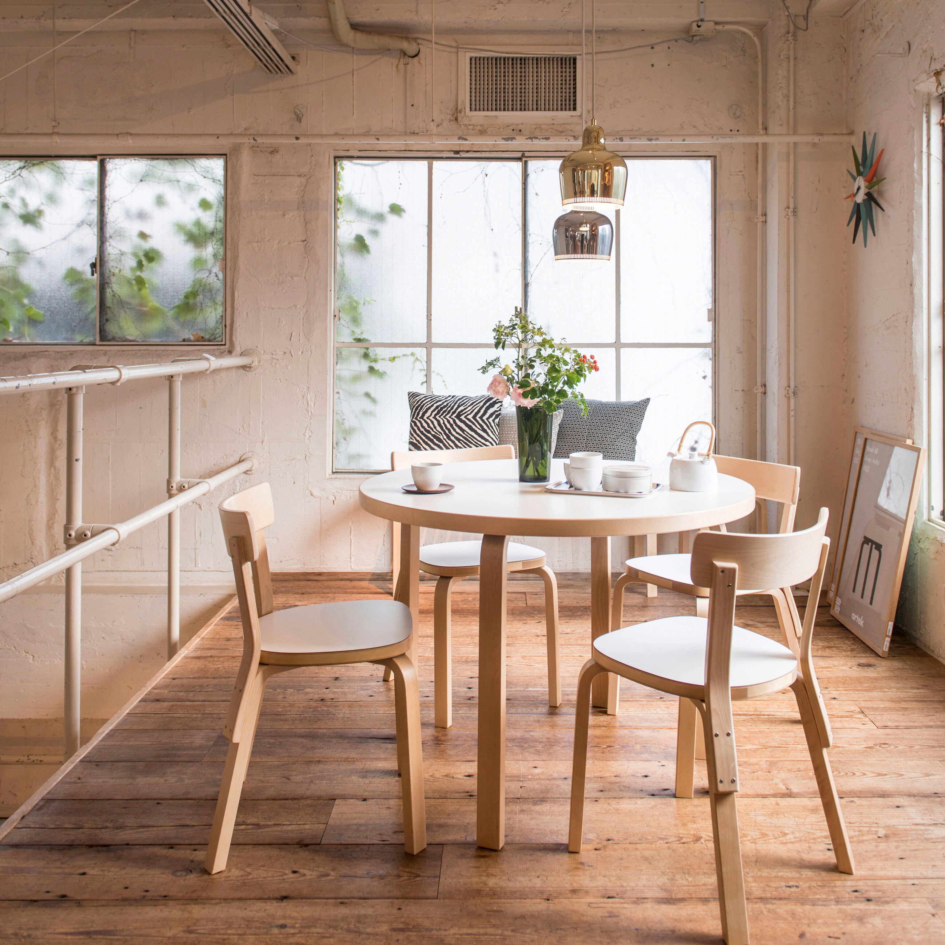 Artek Aalto Round Dining Table - White Birch Wood