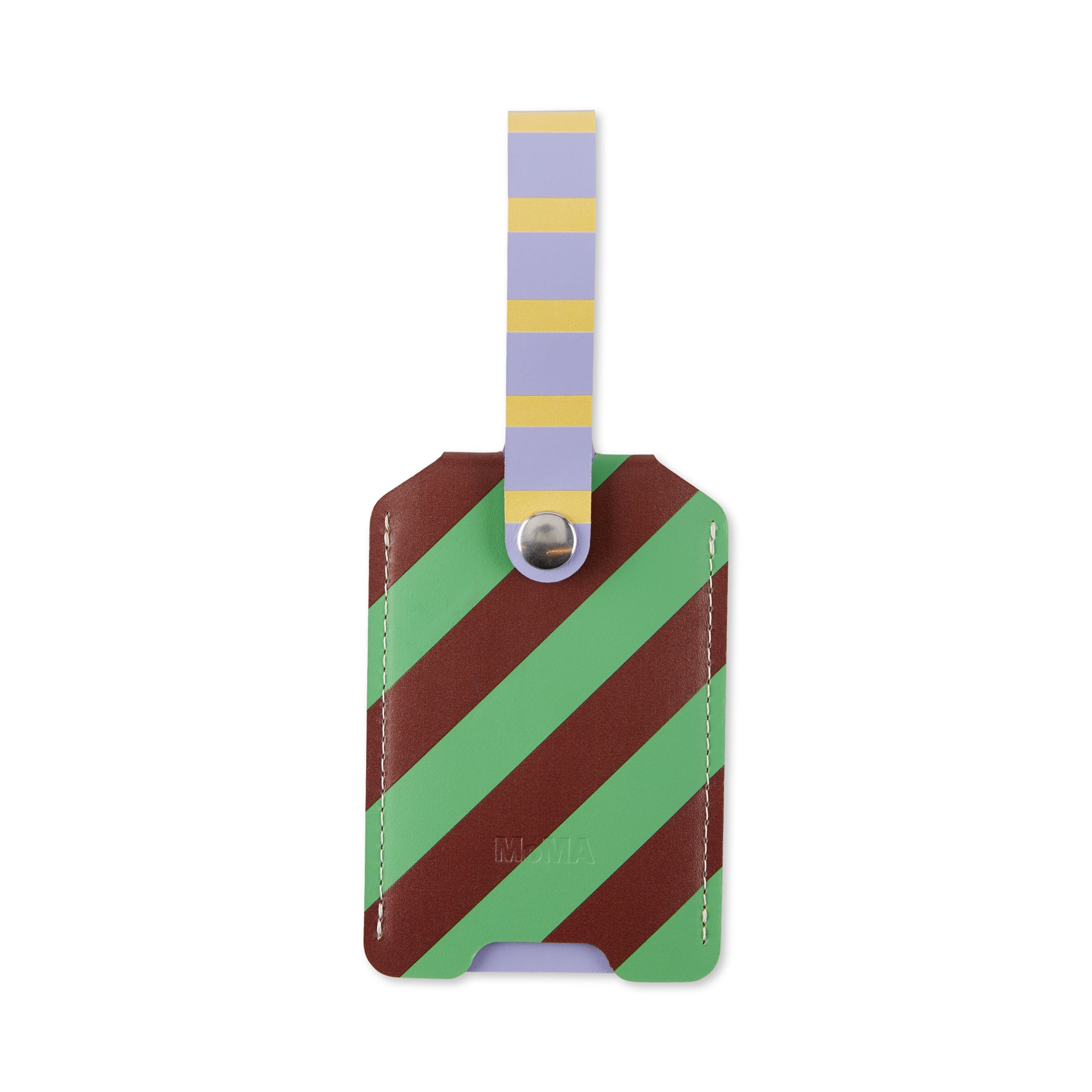 Dusen Dusen Recycled Leather Luggage Tag - Stripe Travel Accessory