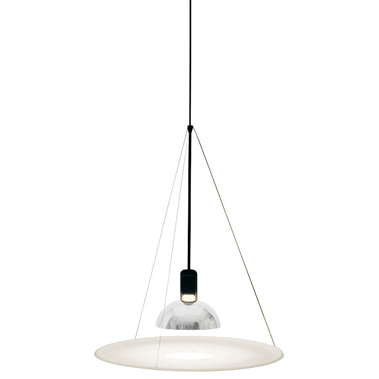 Flos Frisbi Black Pendant Light by Achille Castiglioni