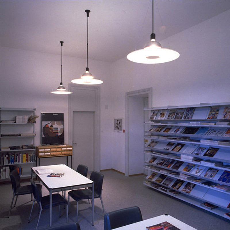 Flos Frisbi Black Pendant Light by Achille Castiglioni
