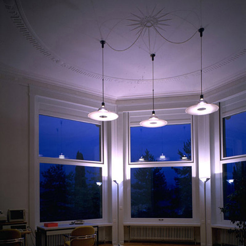 Flos Frisbi Black Pendant Light by Achille Castiglioni