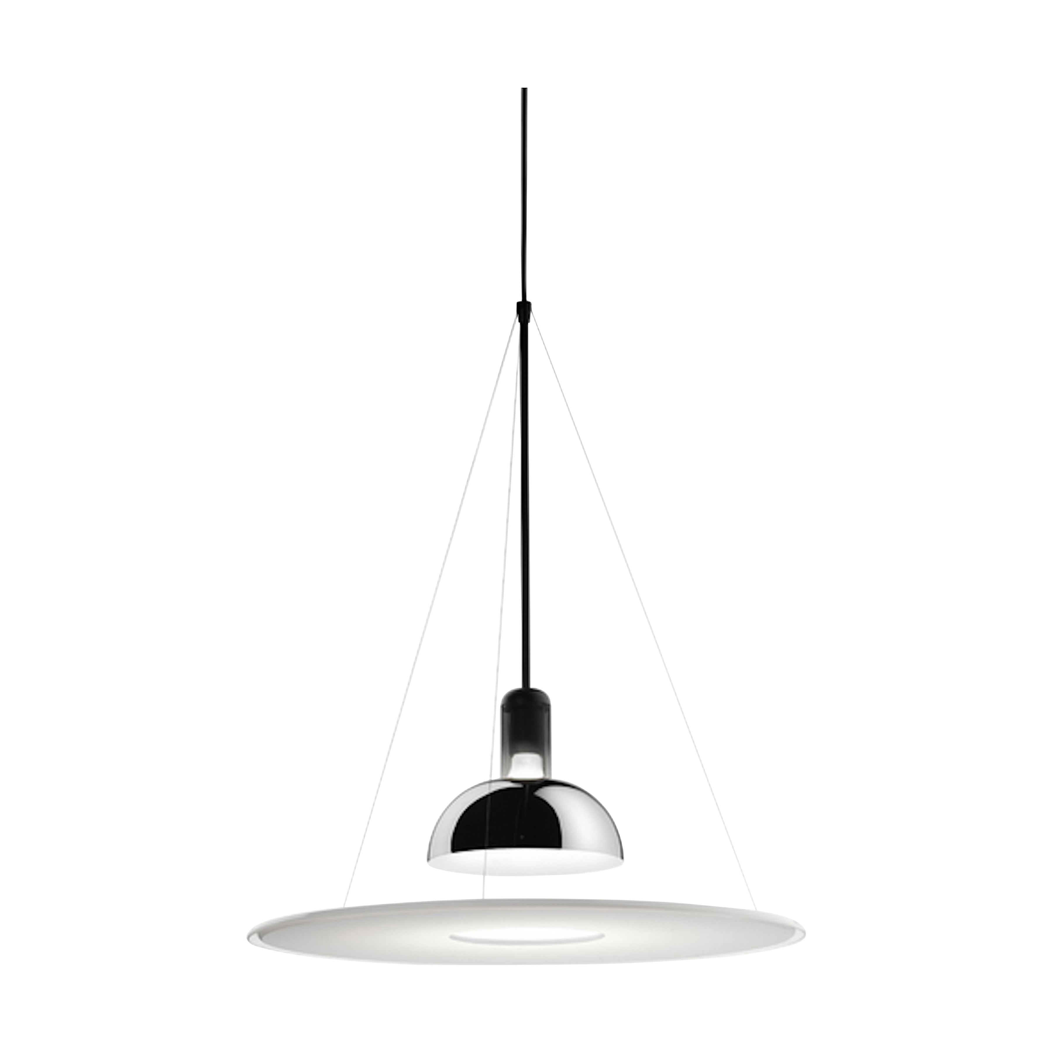 Flos Frisbi Black Pendant Light by Achille Castiglioni