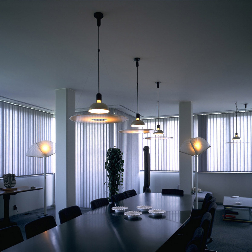Flos Frisbi Black Pendant Light by Achille Castiglioni