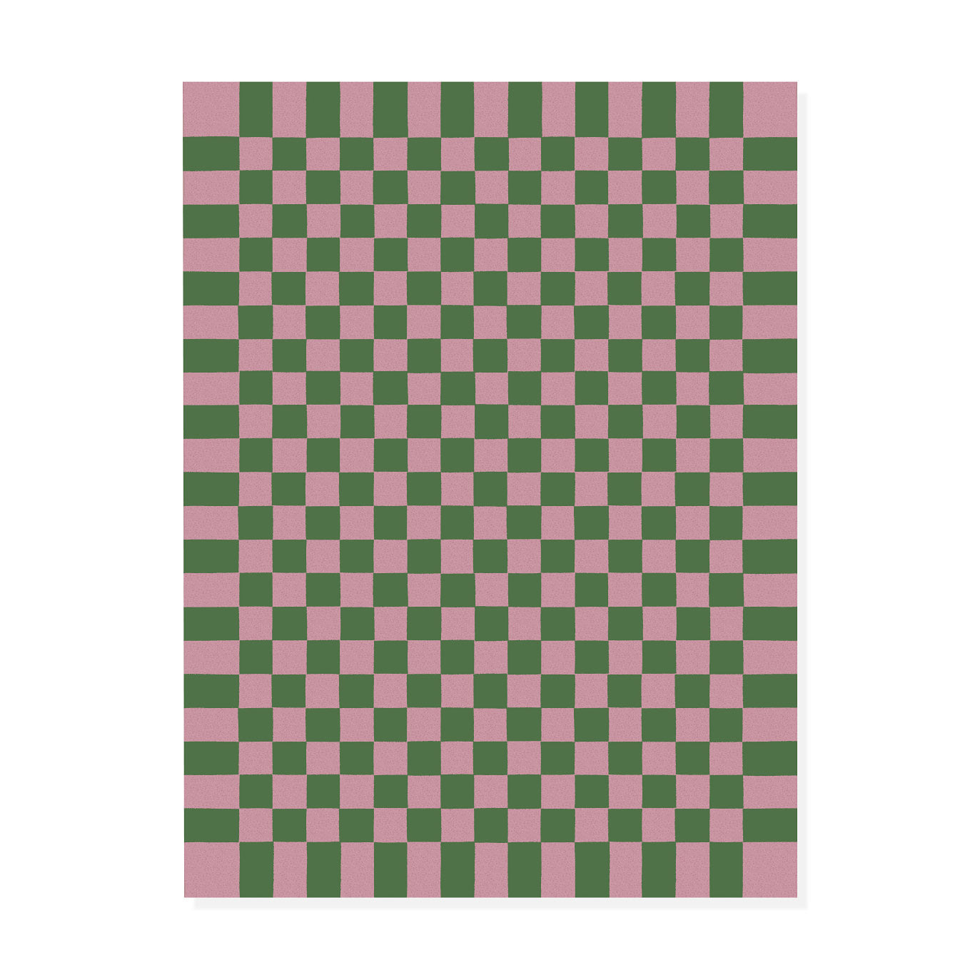 Maharam Alexander Girard Cotton Check Rug - Emerald Pink Mid-Century Design