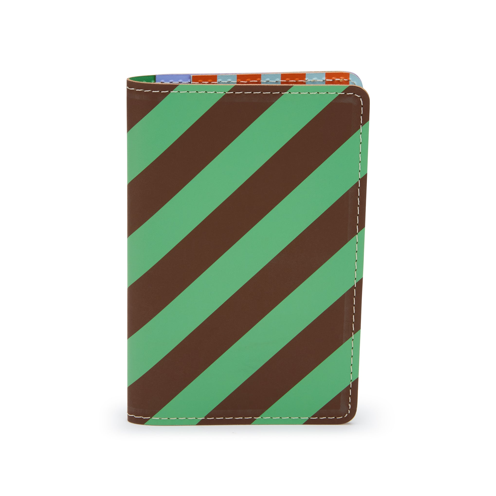 Dusen Dusen Stripe Recycled Leather Passport Holder for Travel