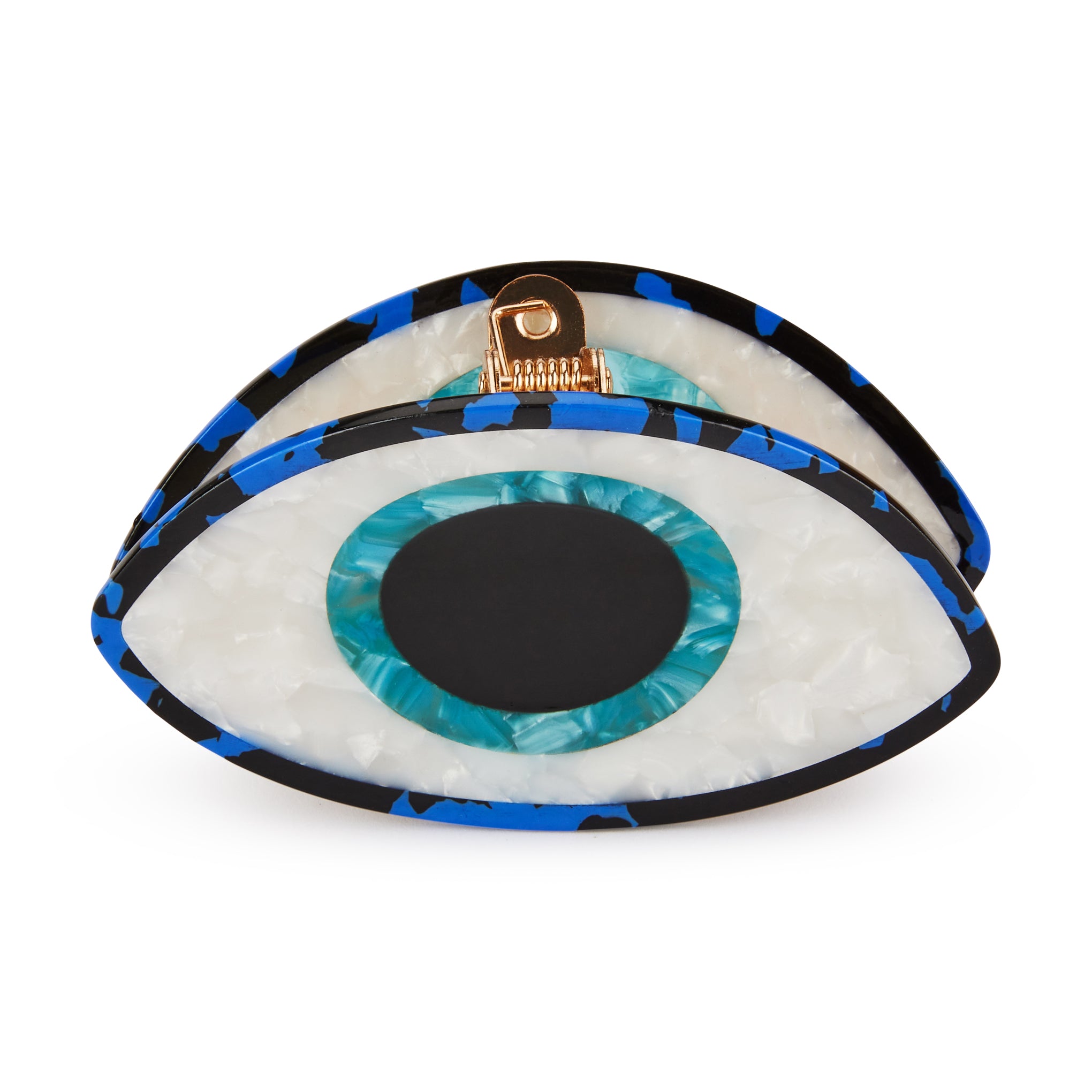Solar Eclipse Evil Eye Hair Clip – Hand-Painted Eco-Friendly