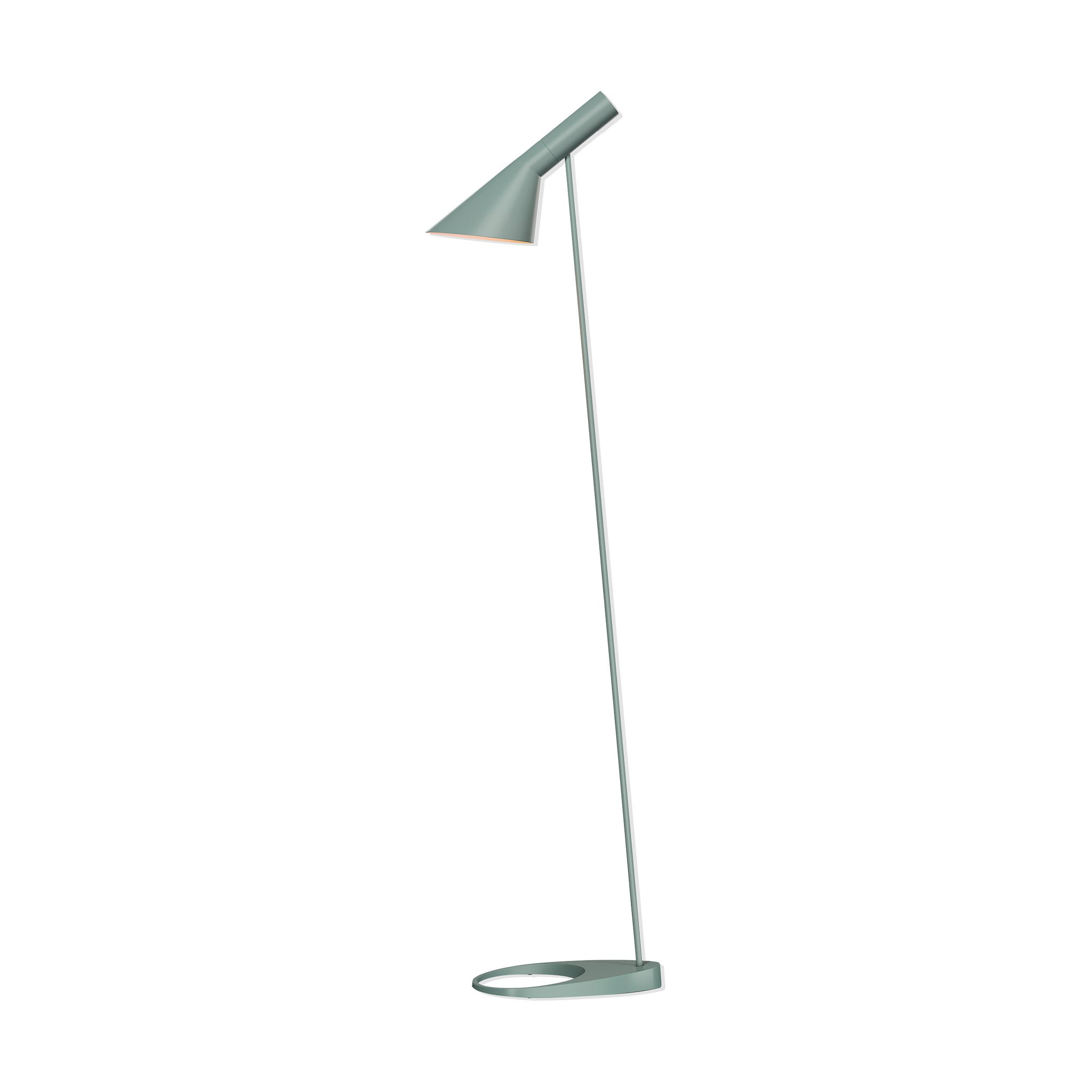 Arne Jacobsen AJ Floor Lamp - Adjustable Reading Light in Pale Petroleum
