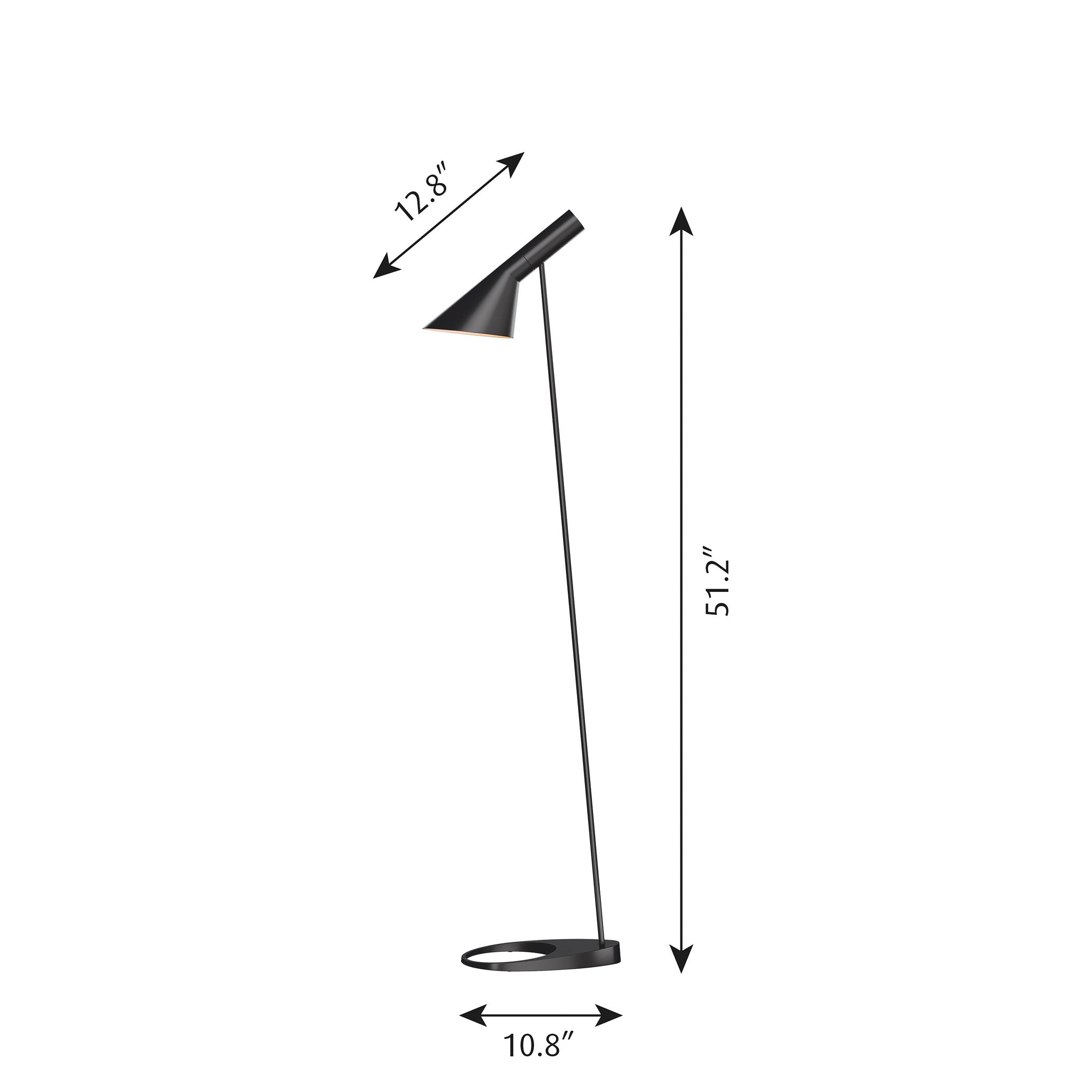Arne Jacobsen AJ Floor Lamp - Adjustable Reading Light in Pale Petroleum