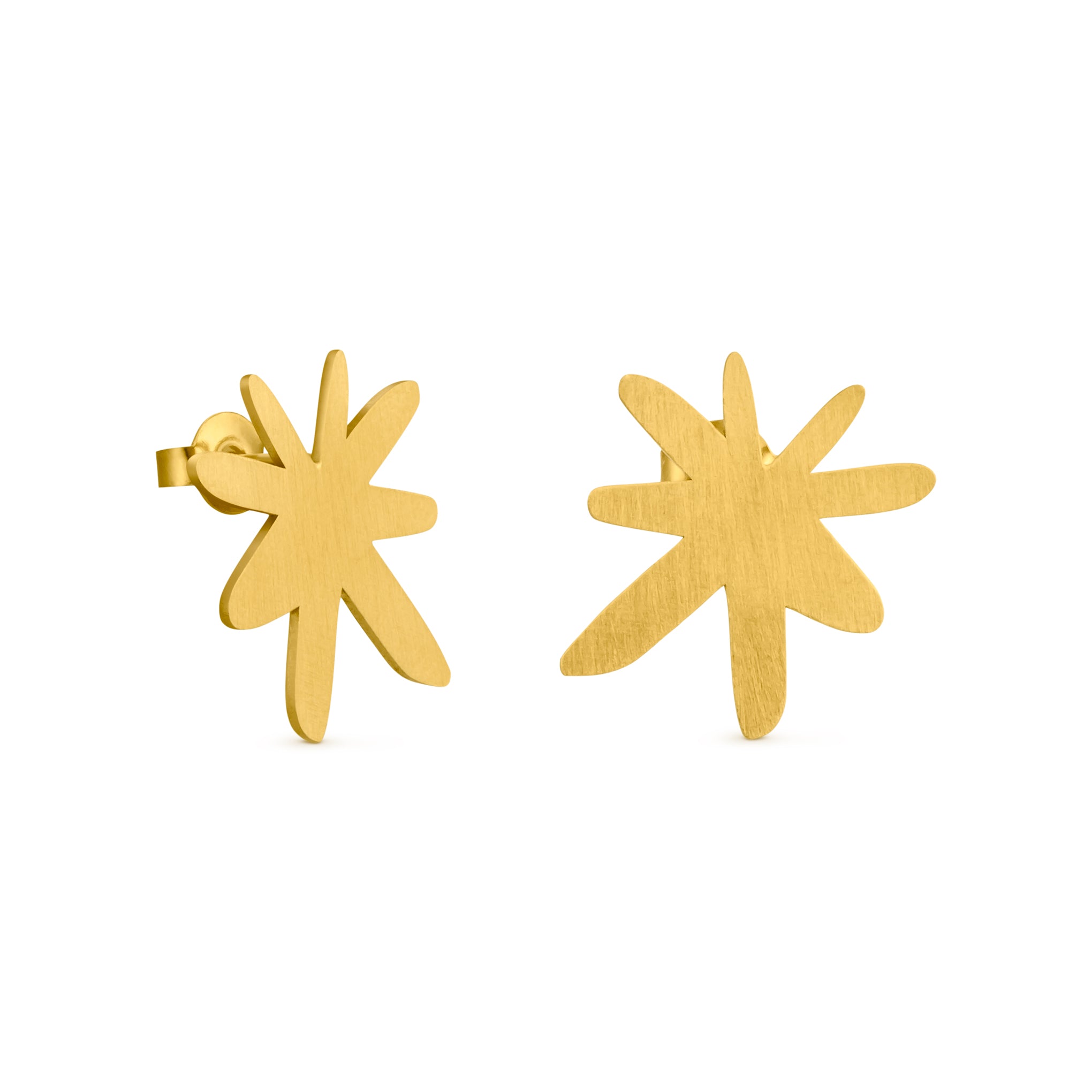 Joan Miró 24k Gold-Plated Star Earrings – Handcrafted in Spain