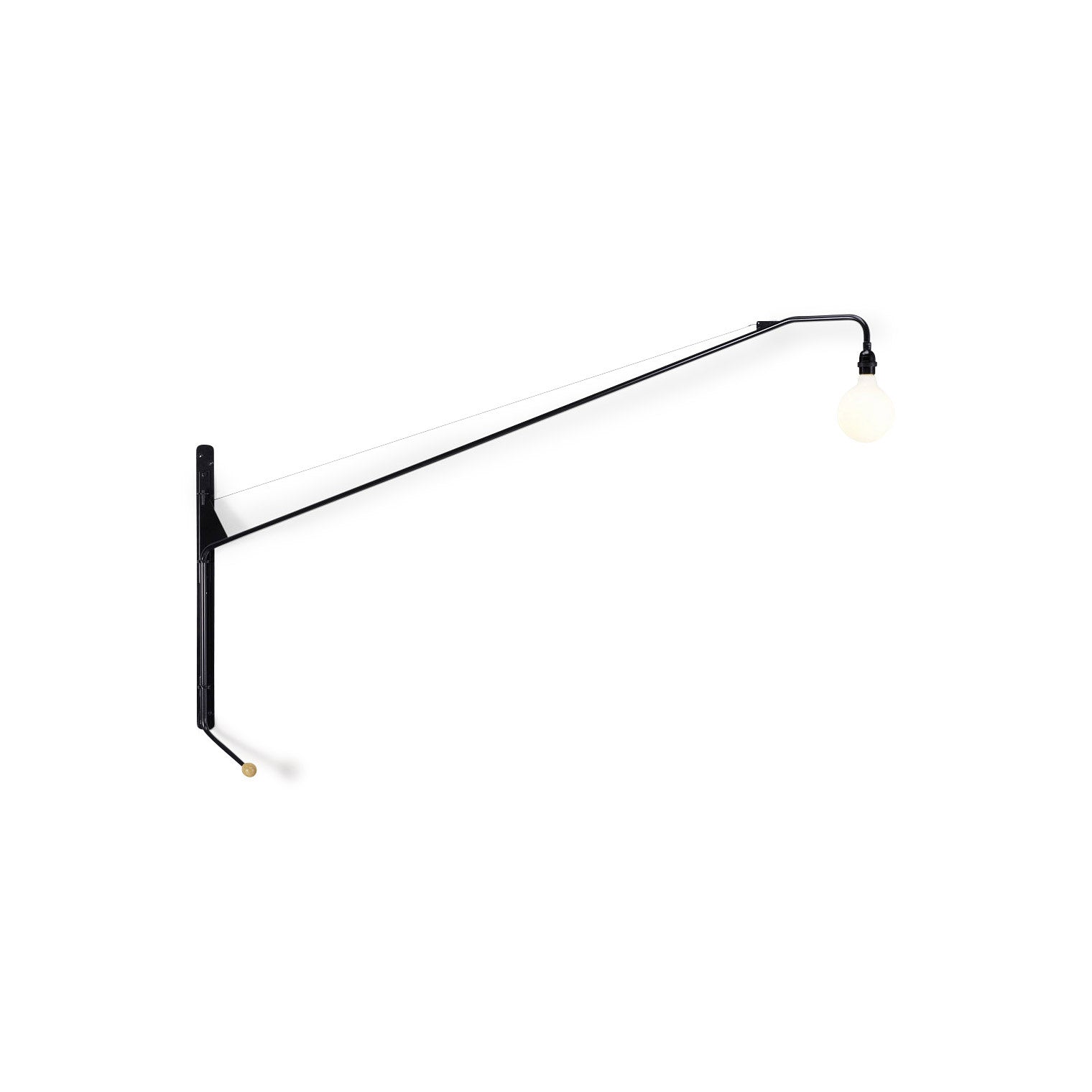 Vitra Prouvé Potence Wall Lamp with Oak Handle & Dimmer