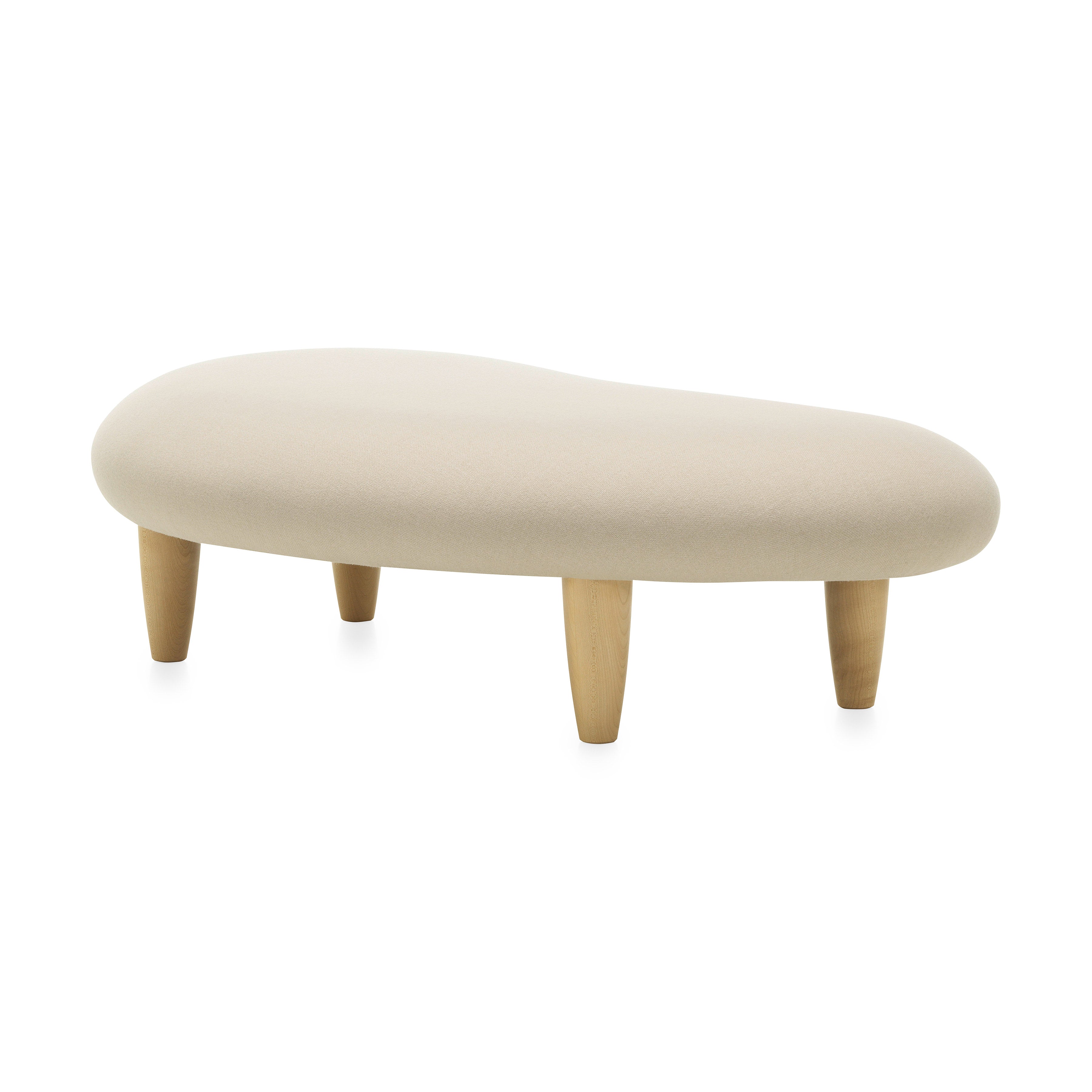 Vitra Noguchi Ottoman - Modern Freeform Design with Removable Upholstery