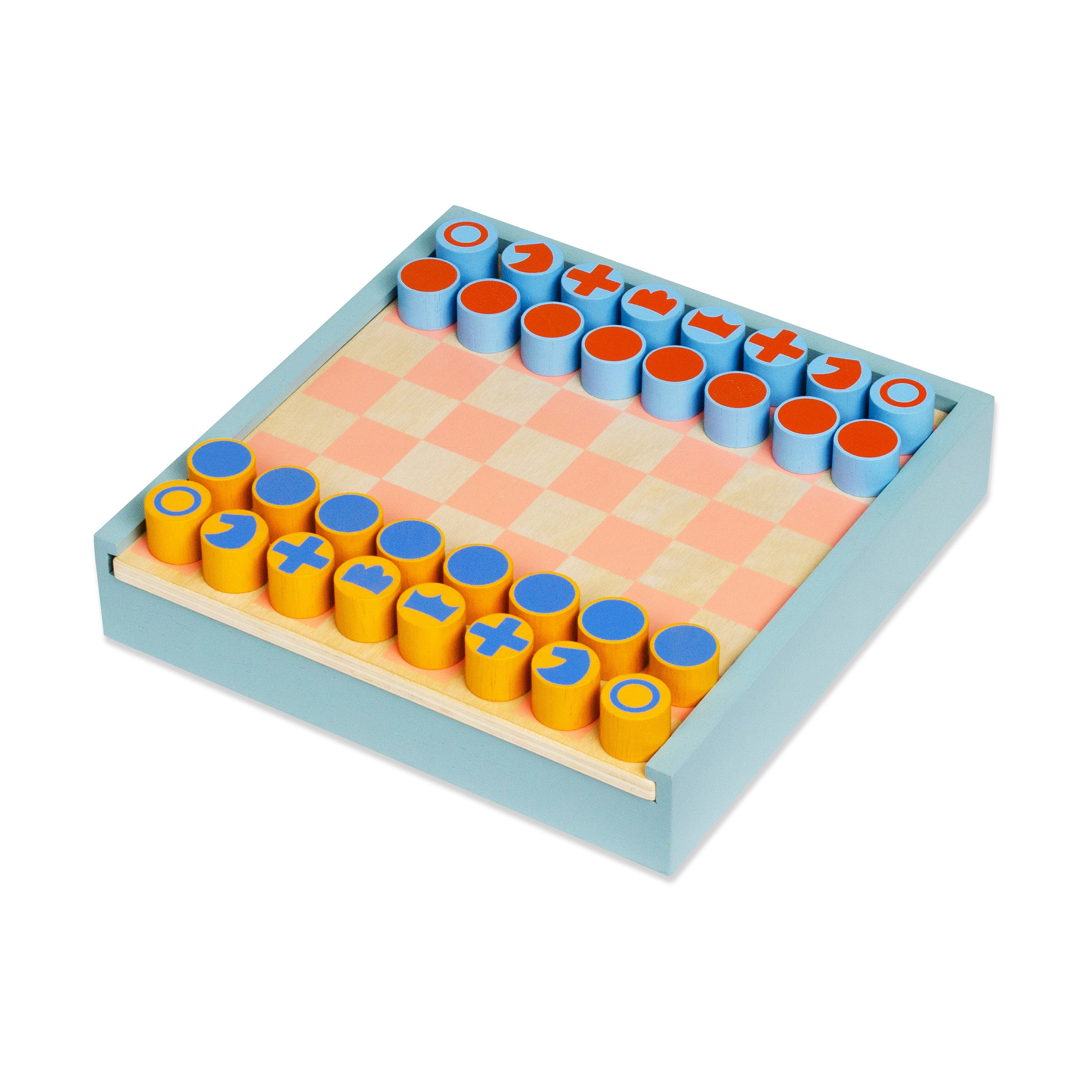 Sustainable Wooden Chess & Checkers Set - 2-in-1 Game Board by Panisa Khunprasert