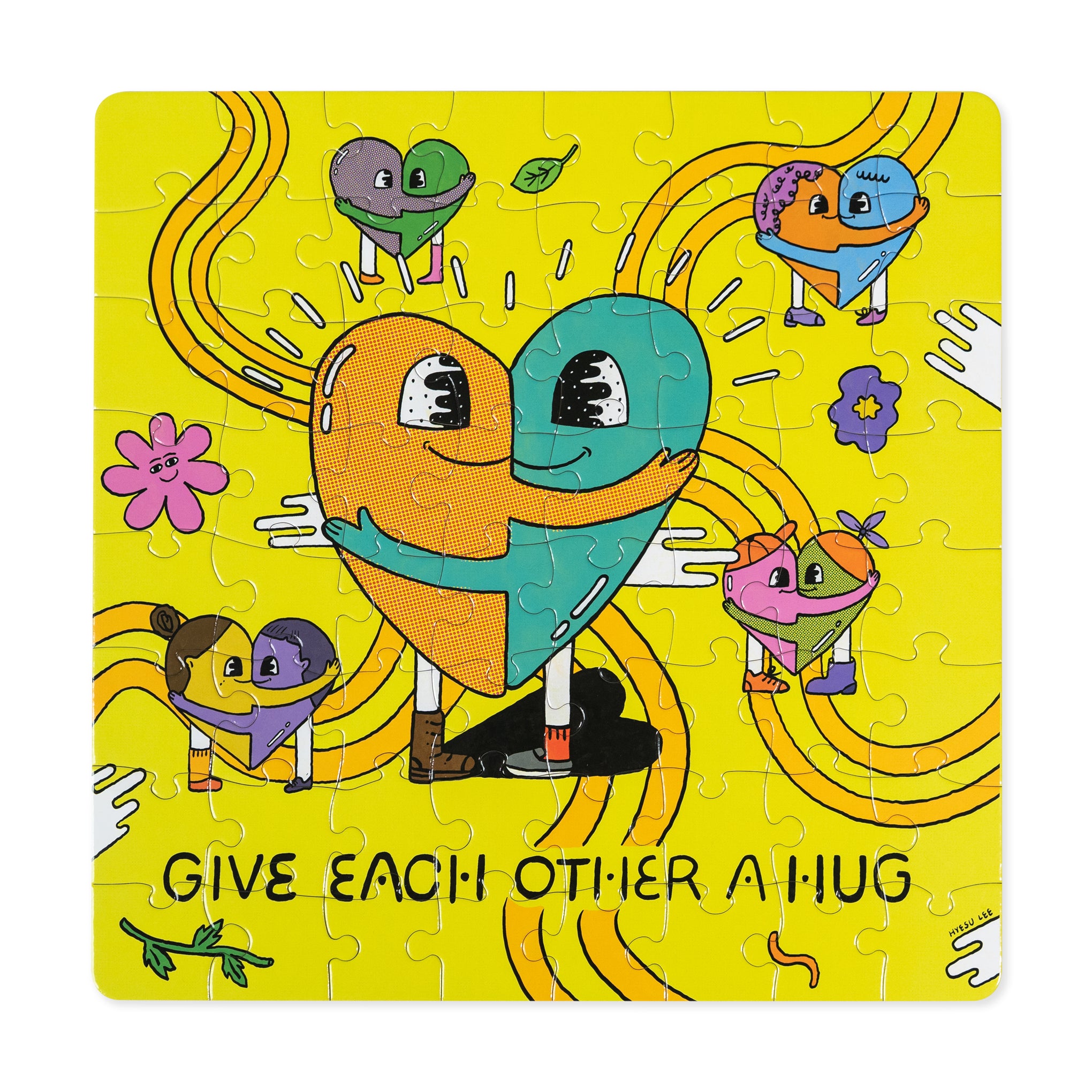Hyesu Lee Hug it Out! 64-Piece Jigsaw Puzzle for Kids