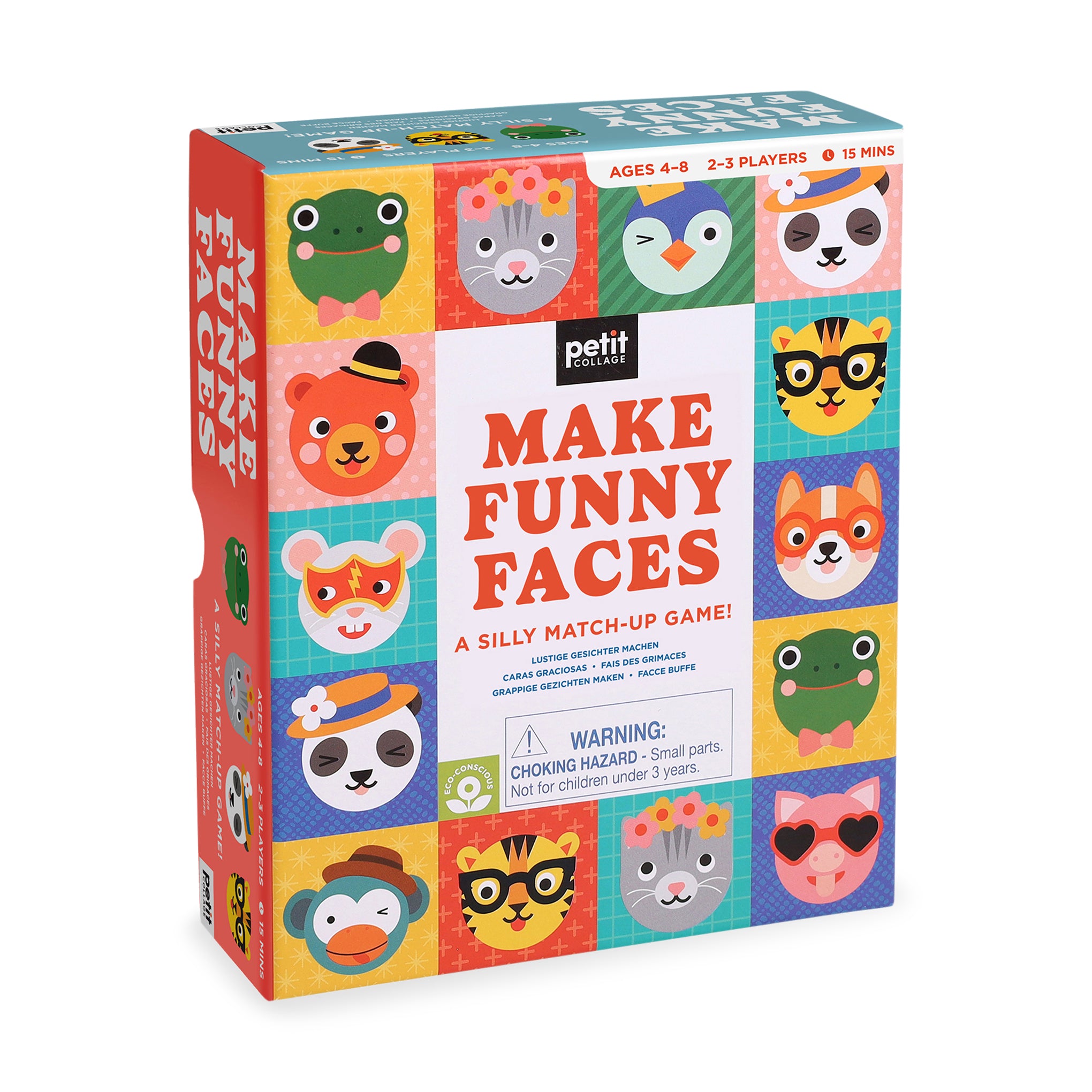 Funny Faces Animal Game for Kids - Family Board Game with Eco-Friendly Materials
