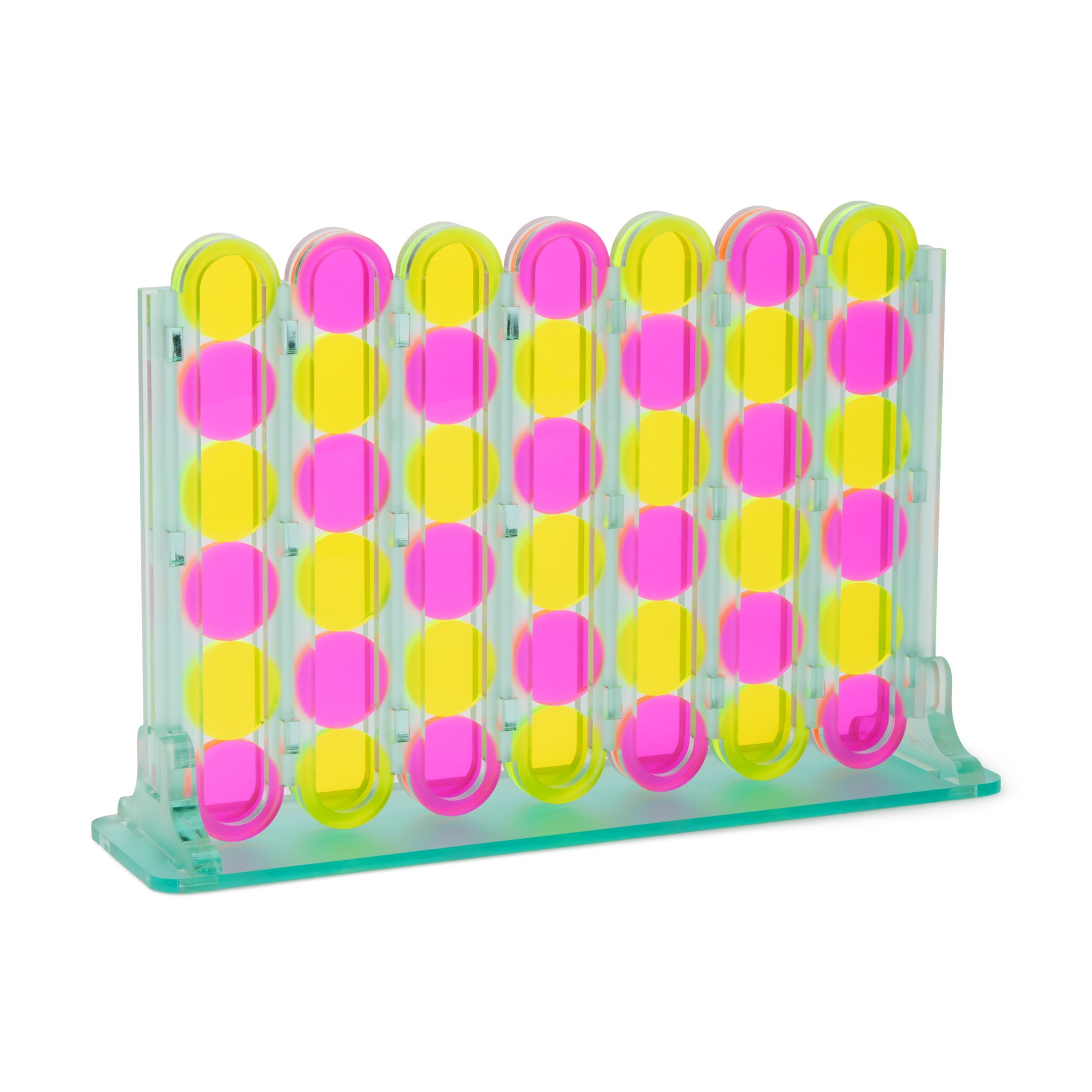 Translucent Acrylic Four-in-a-Row Game - Handmade in Chicago