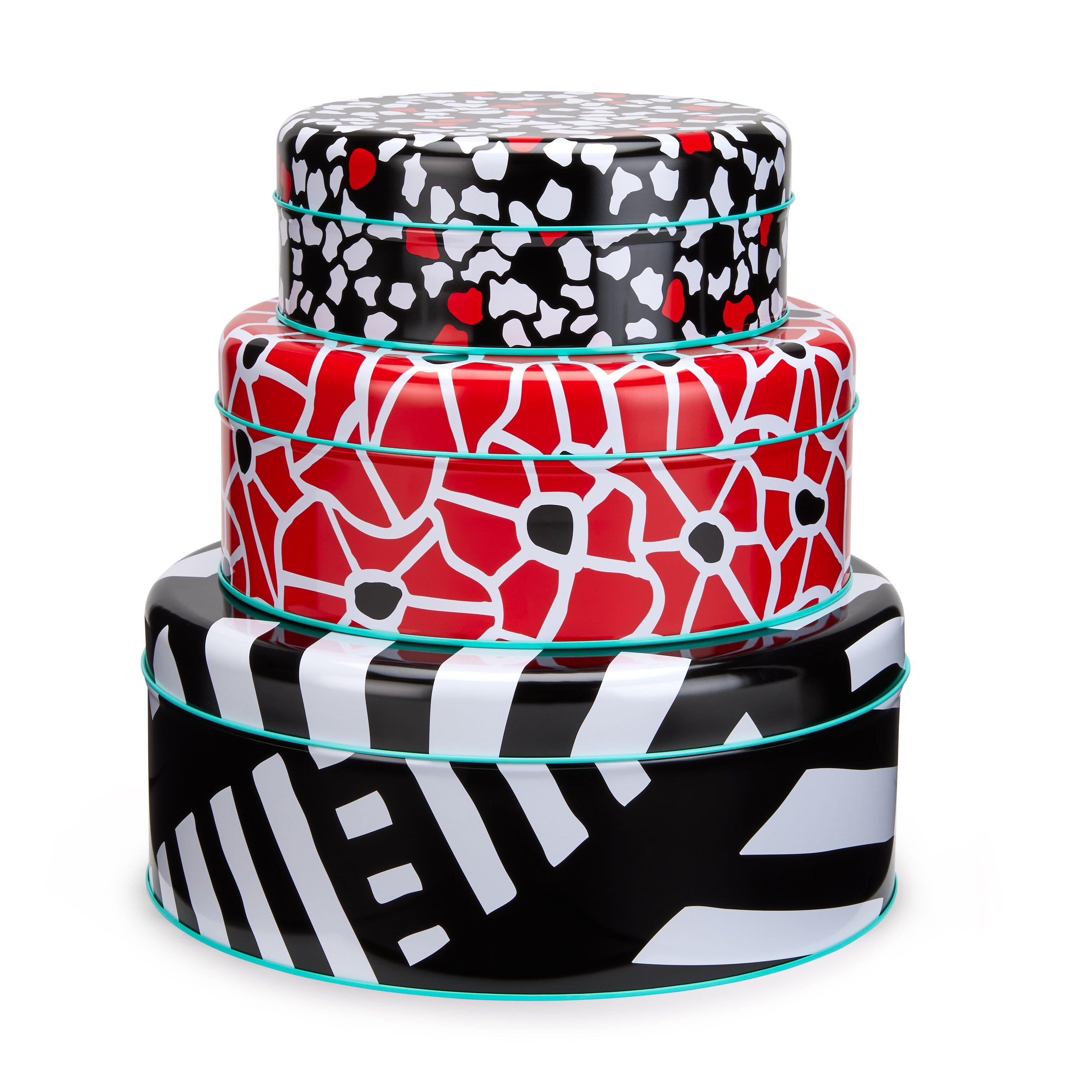 George Sowden Memphis Design Nesting Storage Tins - Set of 3