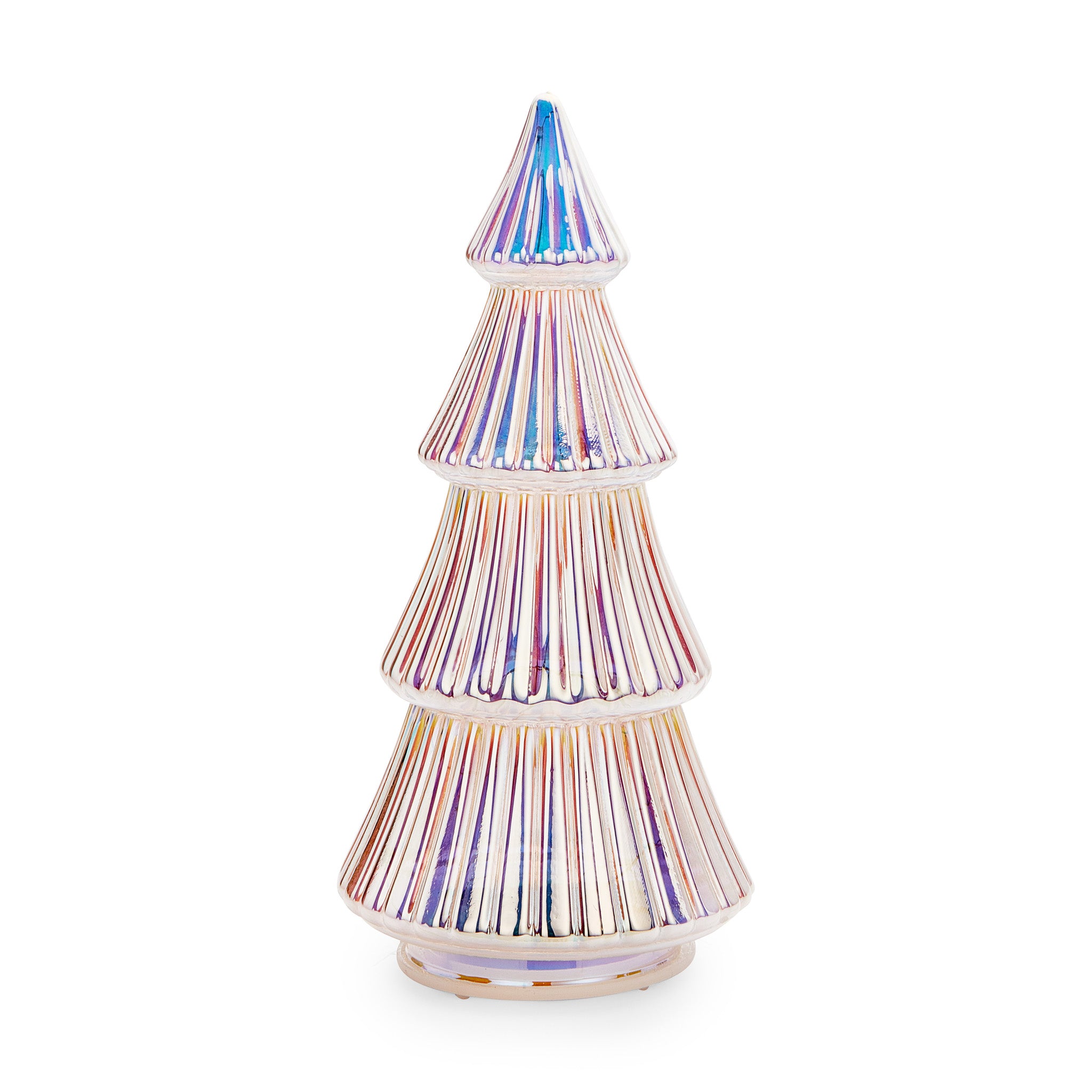 MoMA White LED Glass Lighted Tree - Large Holiday Decor