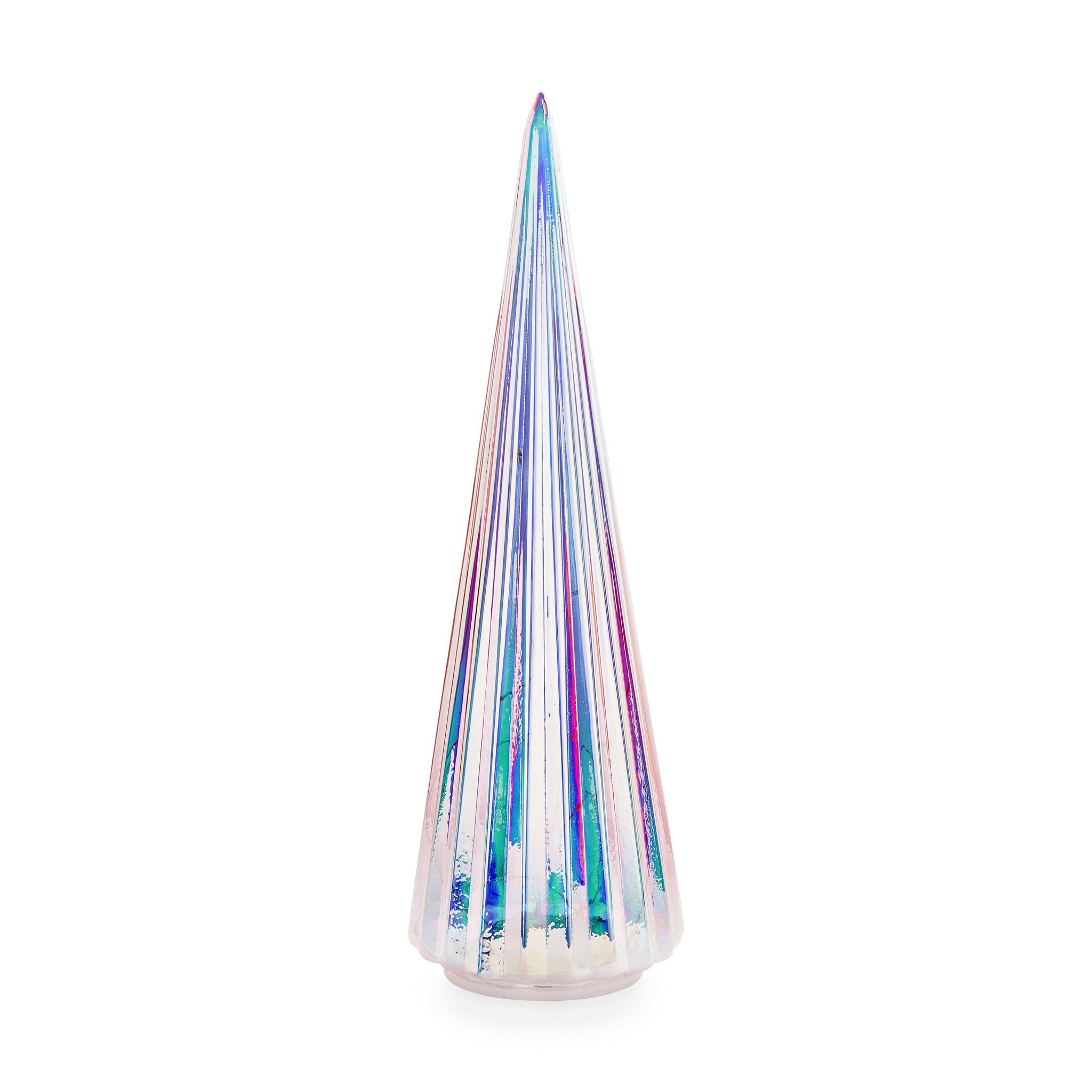 MoMA White LED Glass Lighted Tree - Large Holiday Decor