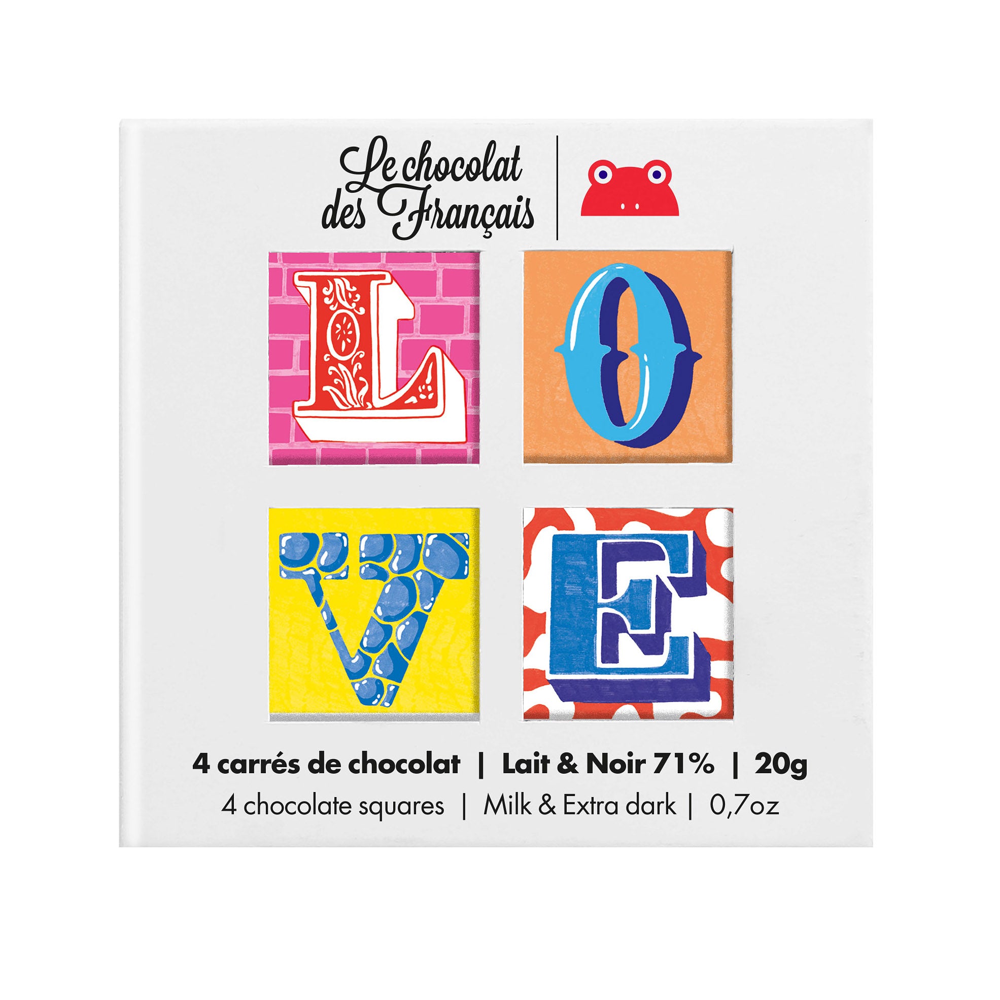 Le chocolat des Français Love Box - 4 Assorted Chocolates