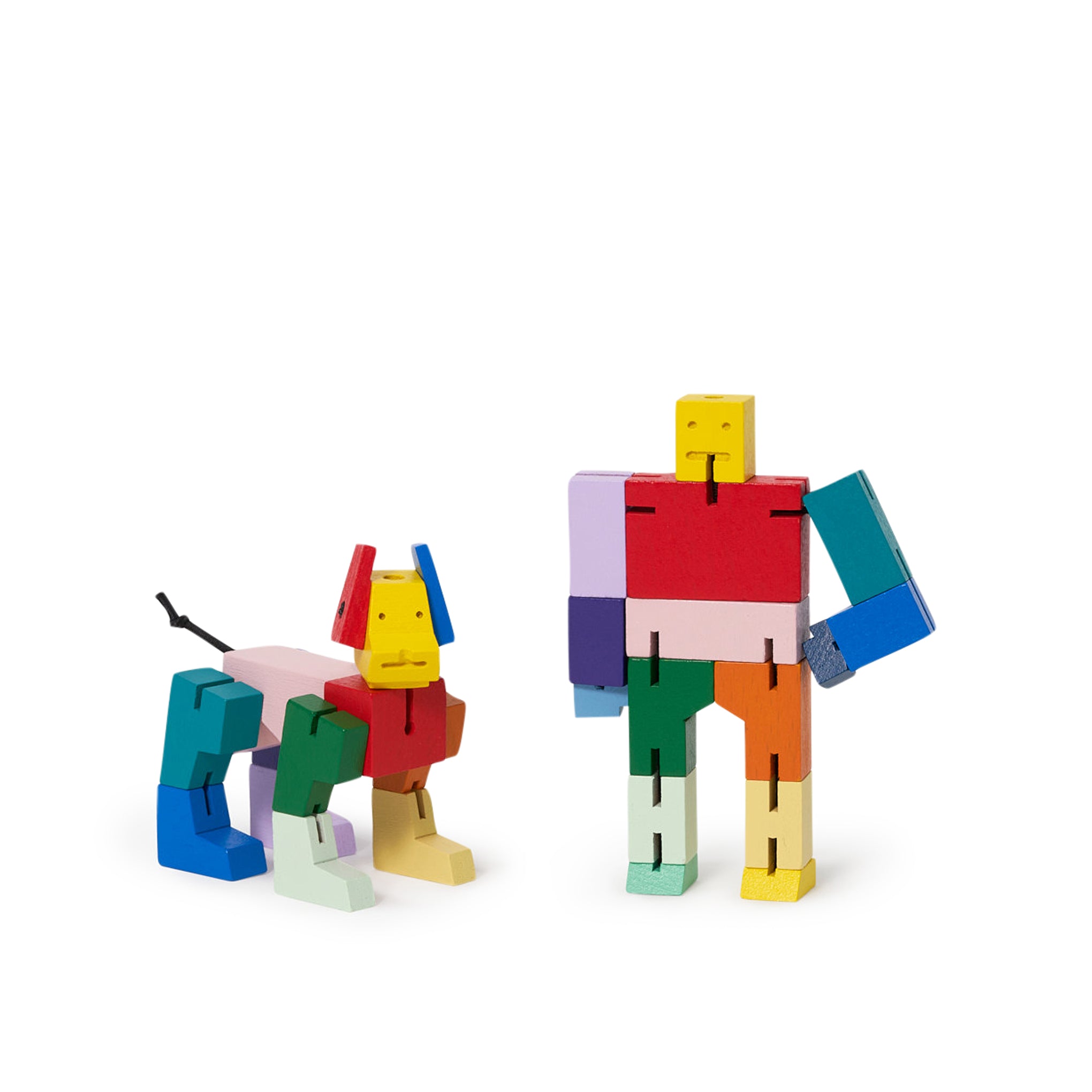 Cubebot® Micro and Milo Dog Wooden Puzzle Toy Set for Kids