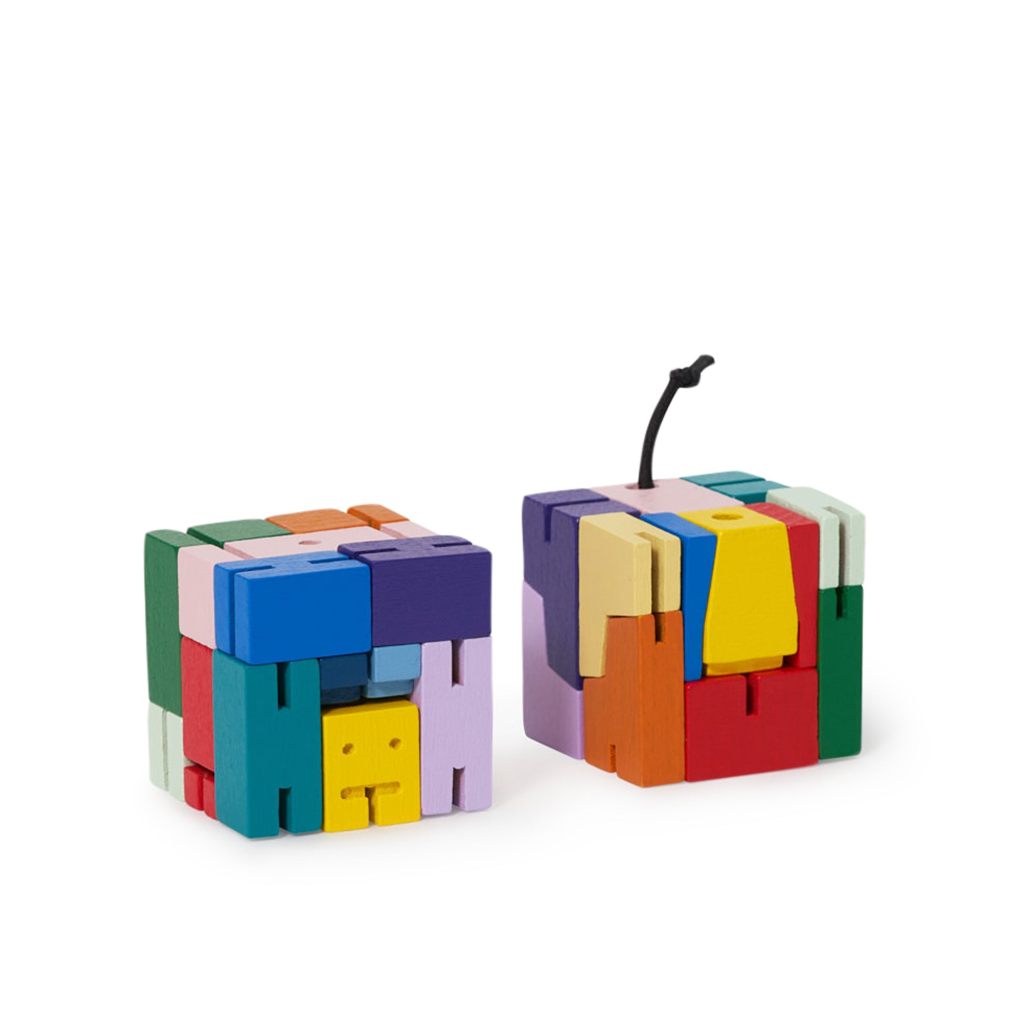 Cubebot® Micro and Milo Dog Wooden Puzzle Toy Set for Kids