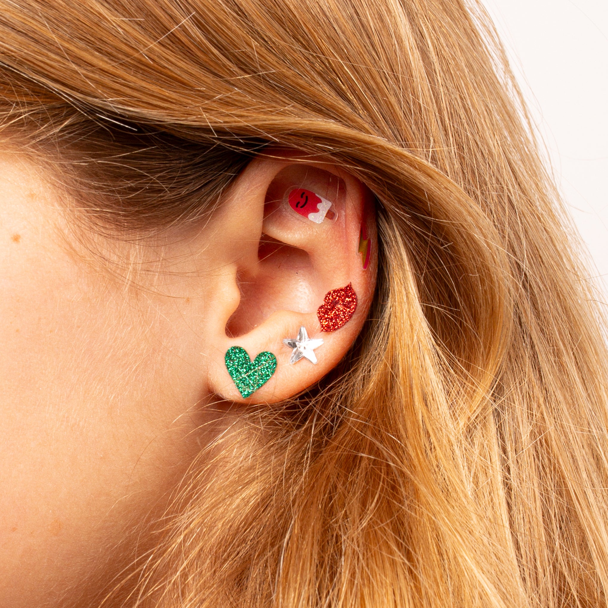 Kids Kawaii Sticker Earrings - 104 Fun Peel & Press Designs (Ages 3+)