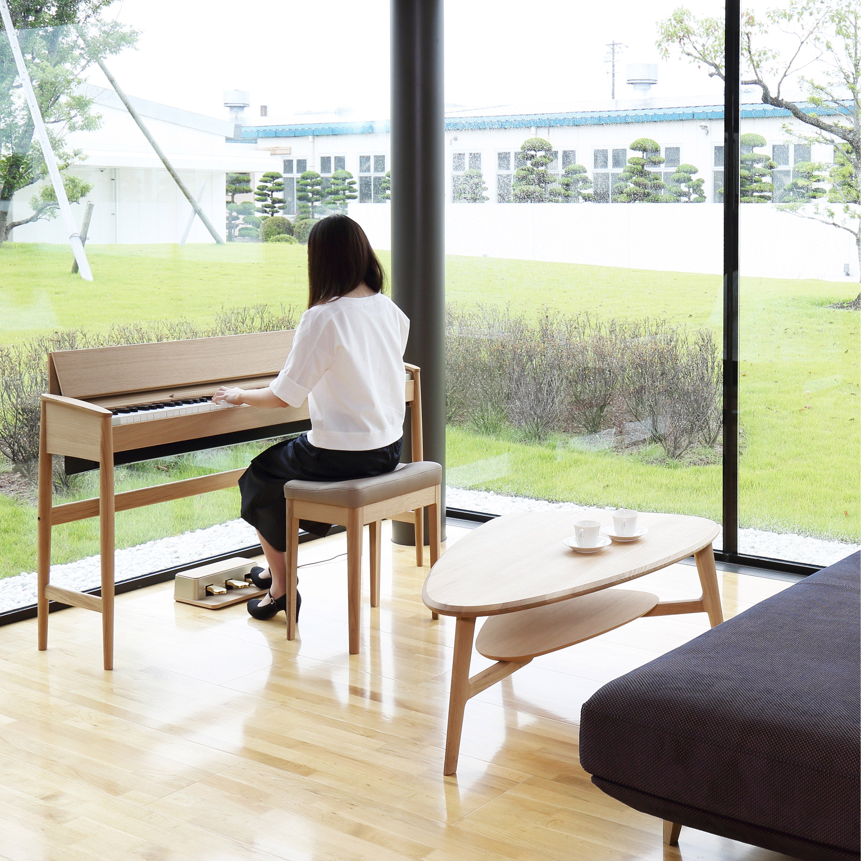Roland Kiyola Oak Wood Digital Piano with Bluetooth & Ivory Keys