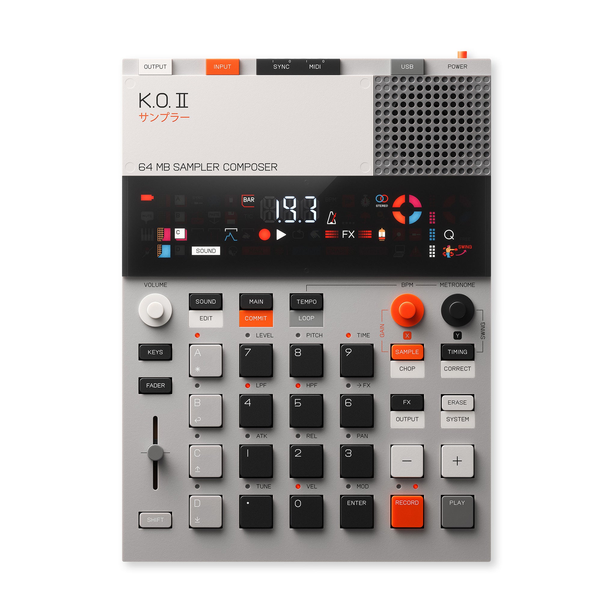 Teenage Engineering EP-133 K.O. II Sampler & Sequencer - Portable Music Maker
