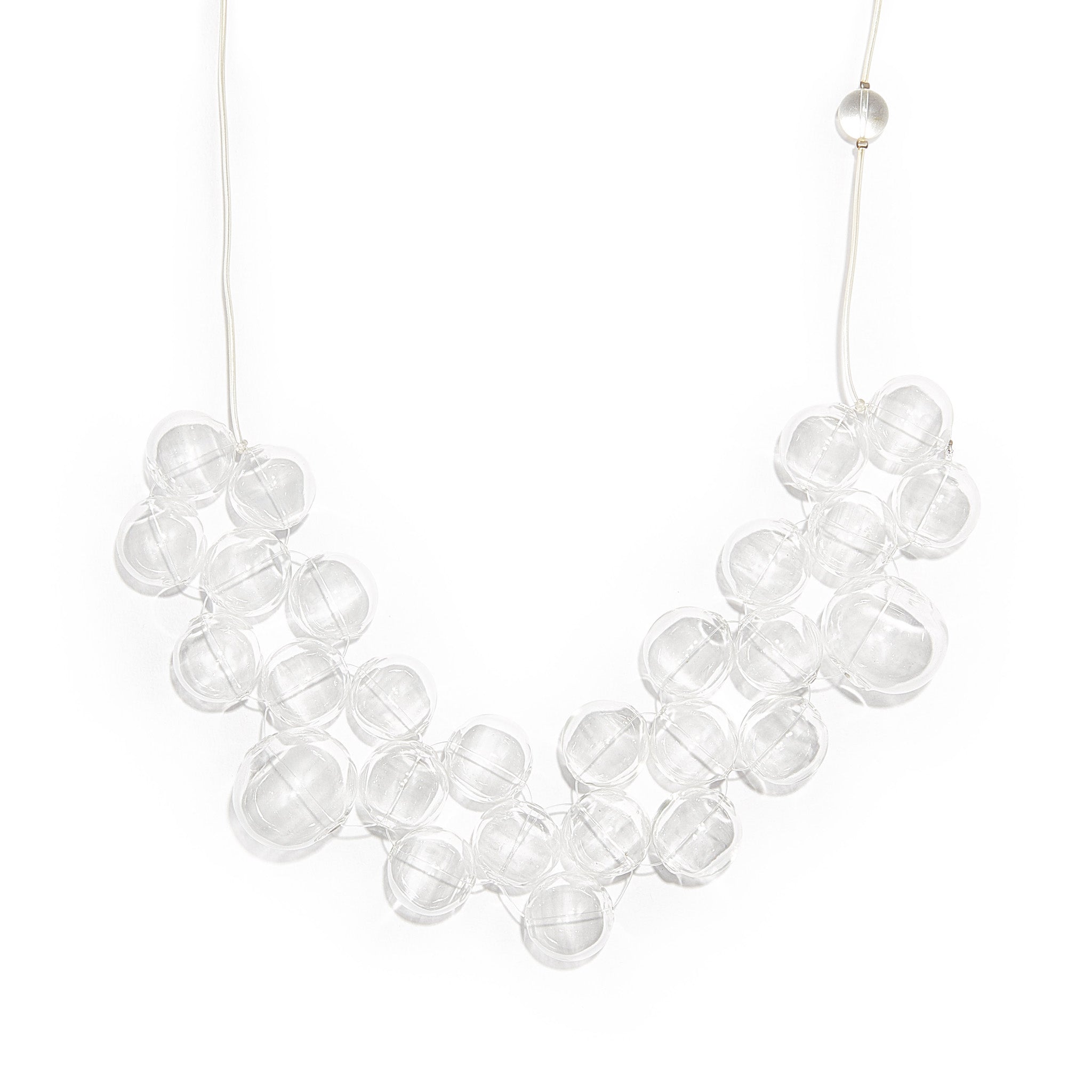 Murano Glass Bubble Necklace - Transparent Venetian Jewelry