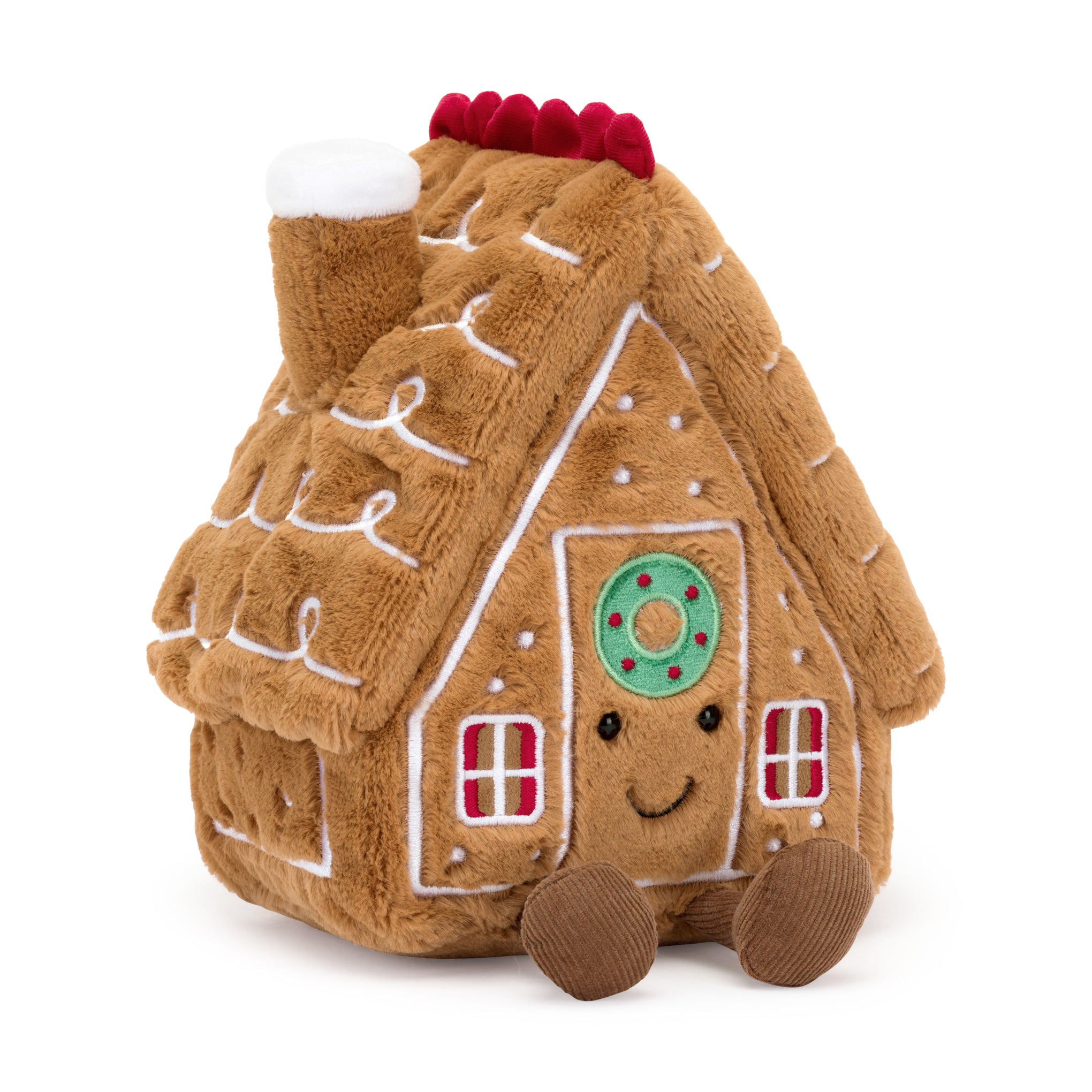 Jellycat Gingerbread House Plush Toy for Holiday Decor
