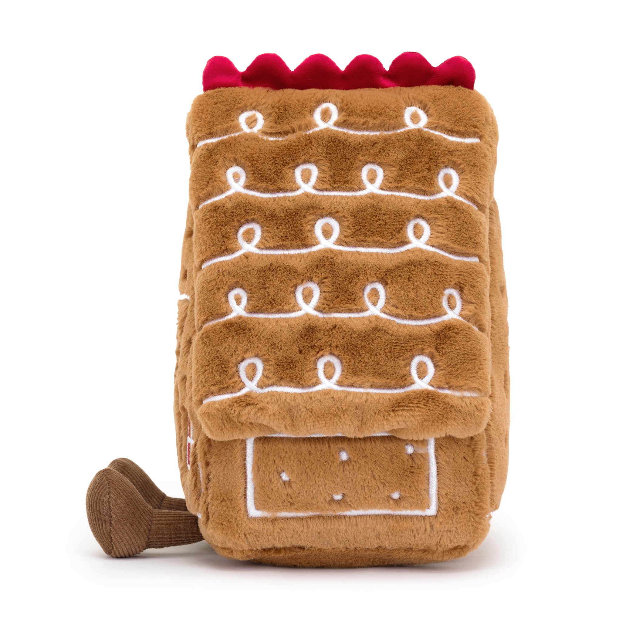 Jellycat Gingerbread House Plush Toy for Holiday Decor