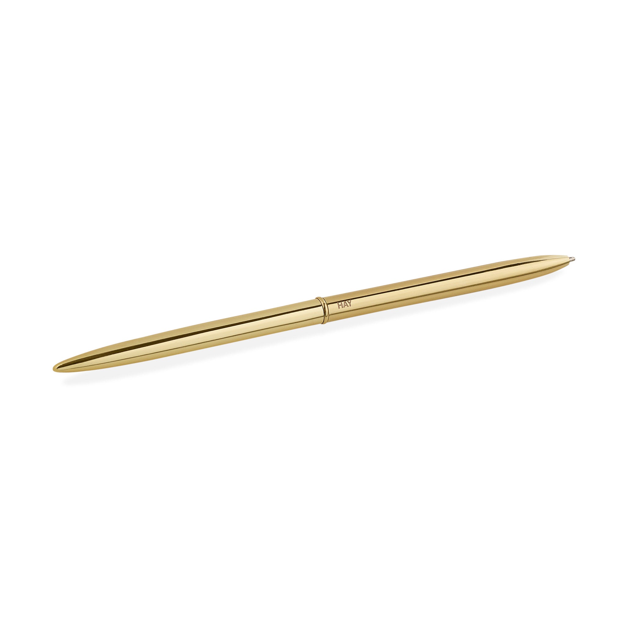 HAY Gold Bullet Pen - Sleek Black Ink Writing Tool