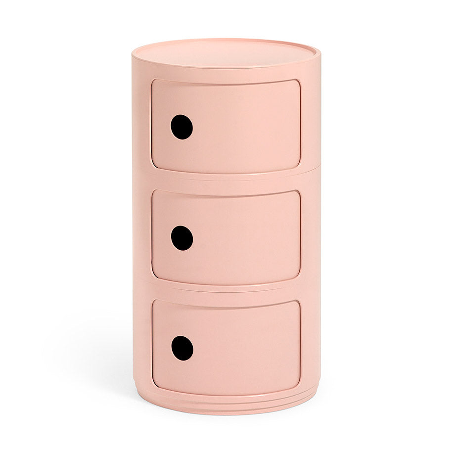 Kartell Bio Componibili 3-Tier Eco-Friendly Storage Unit - Pink