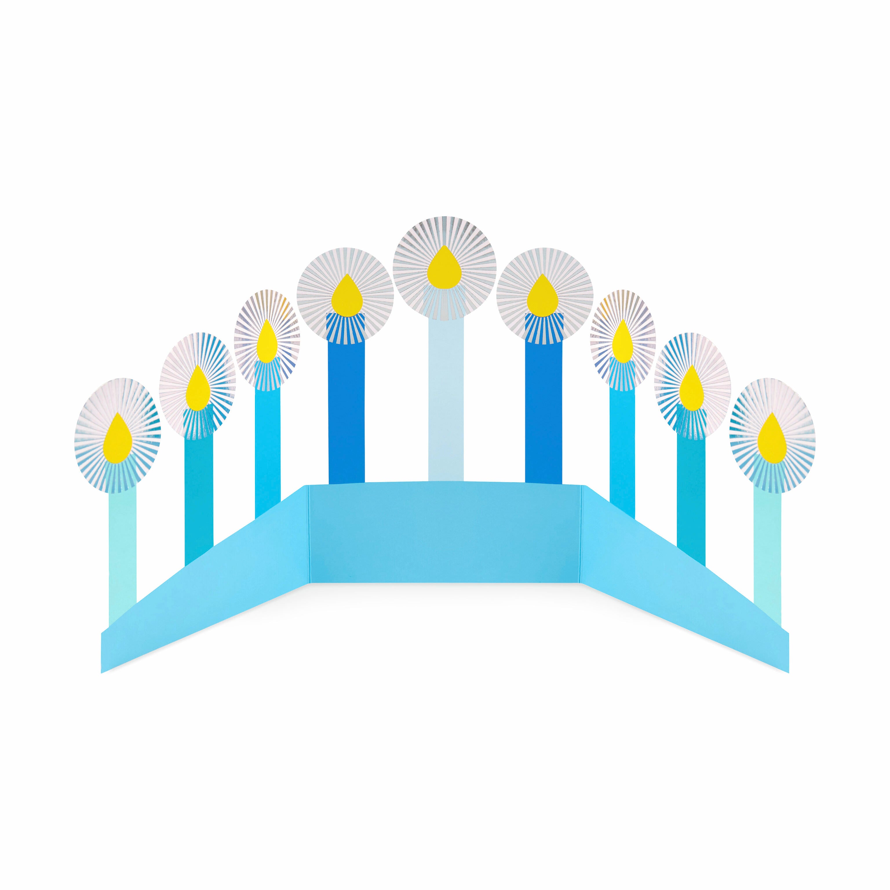 Hanukkah Cards Set of 8 - Azure Menorah Design by Aimee Hucek