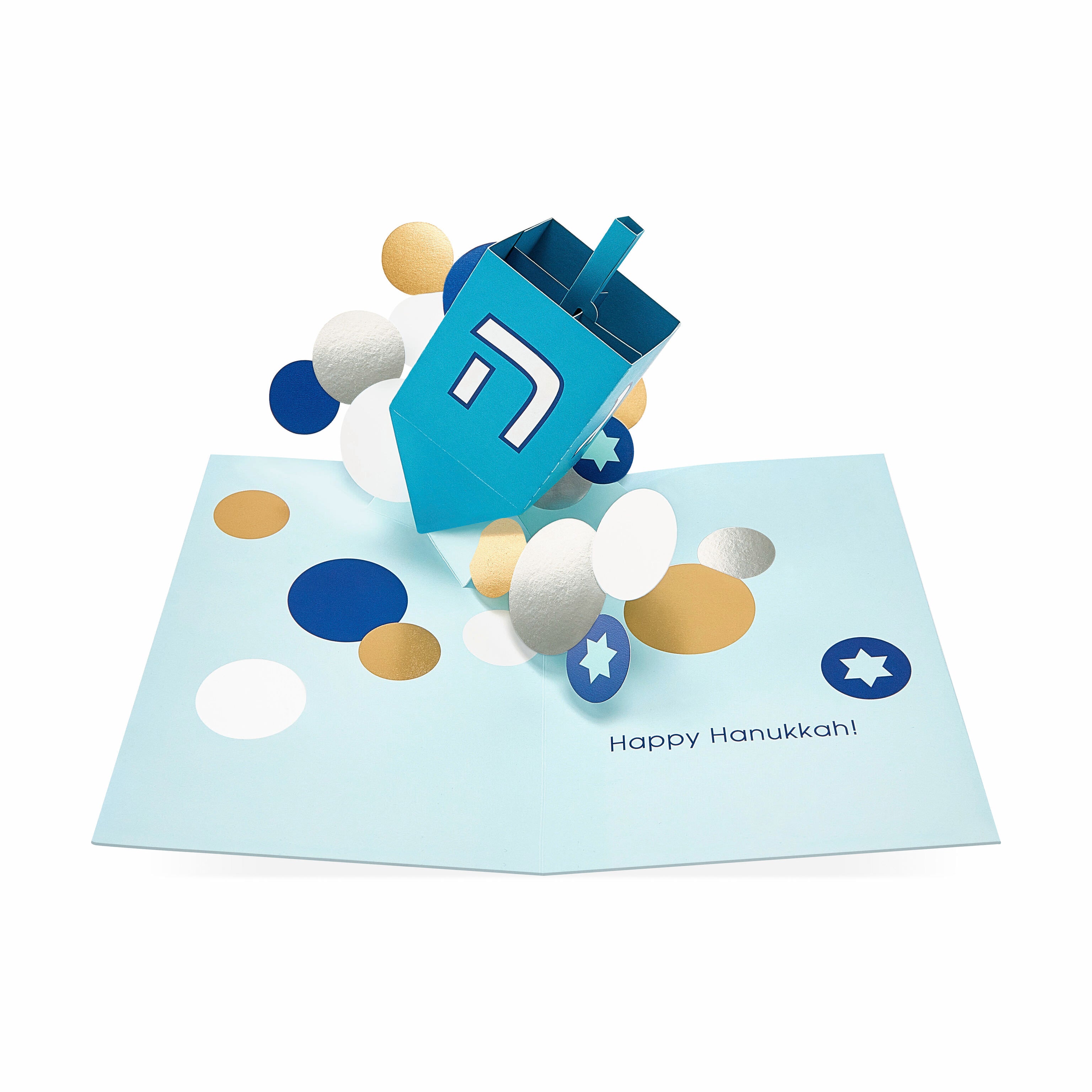 Handcrafted Hanukkah Dreidel Pop-Up Cards - Set of 8