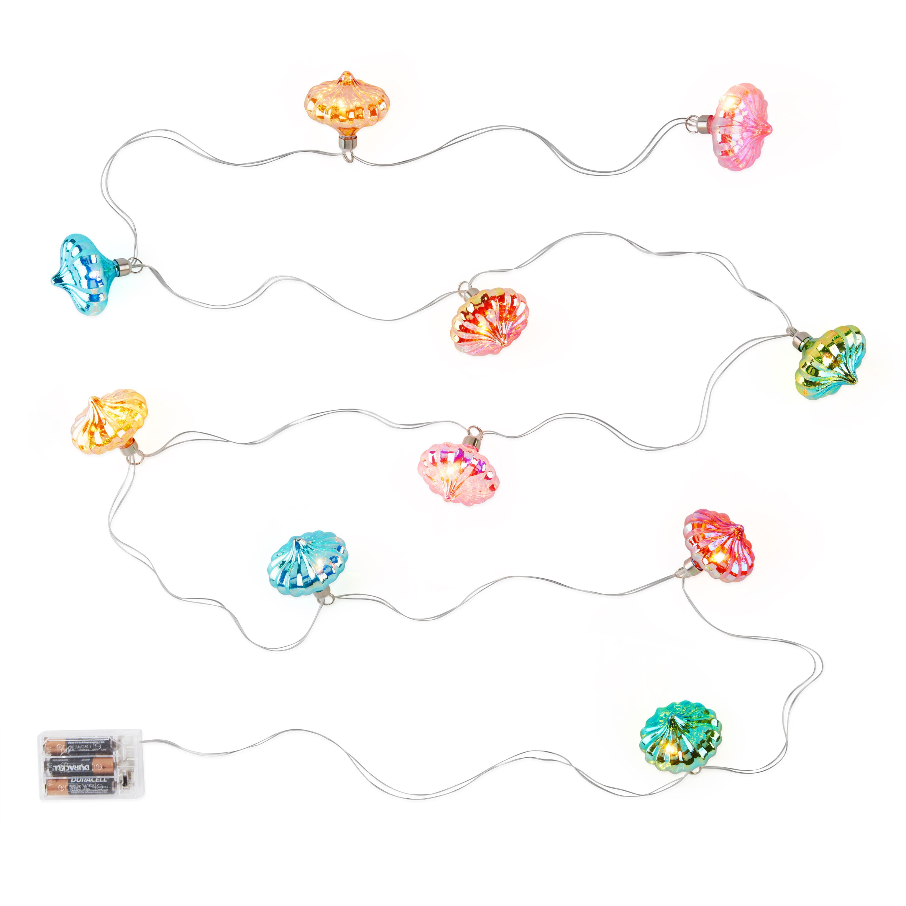 Festive LED String Lights with Timer - 9ft Holiday Decor