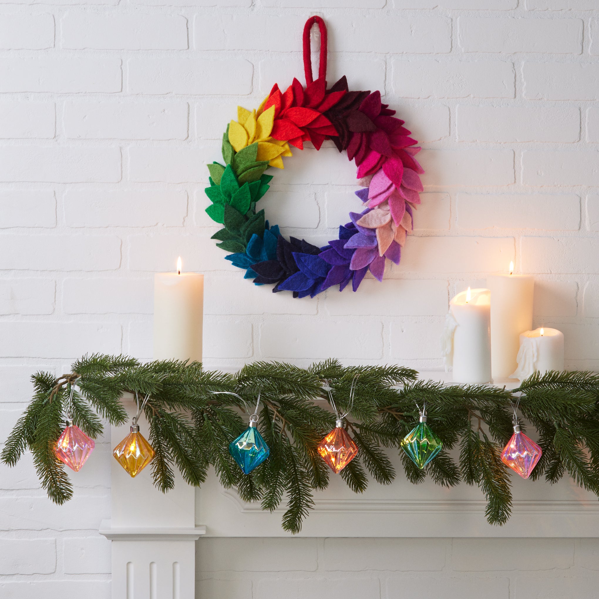 Festive LED Diamond String Lights with Timer – 9ft Battery-Powered